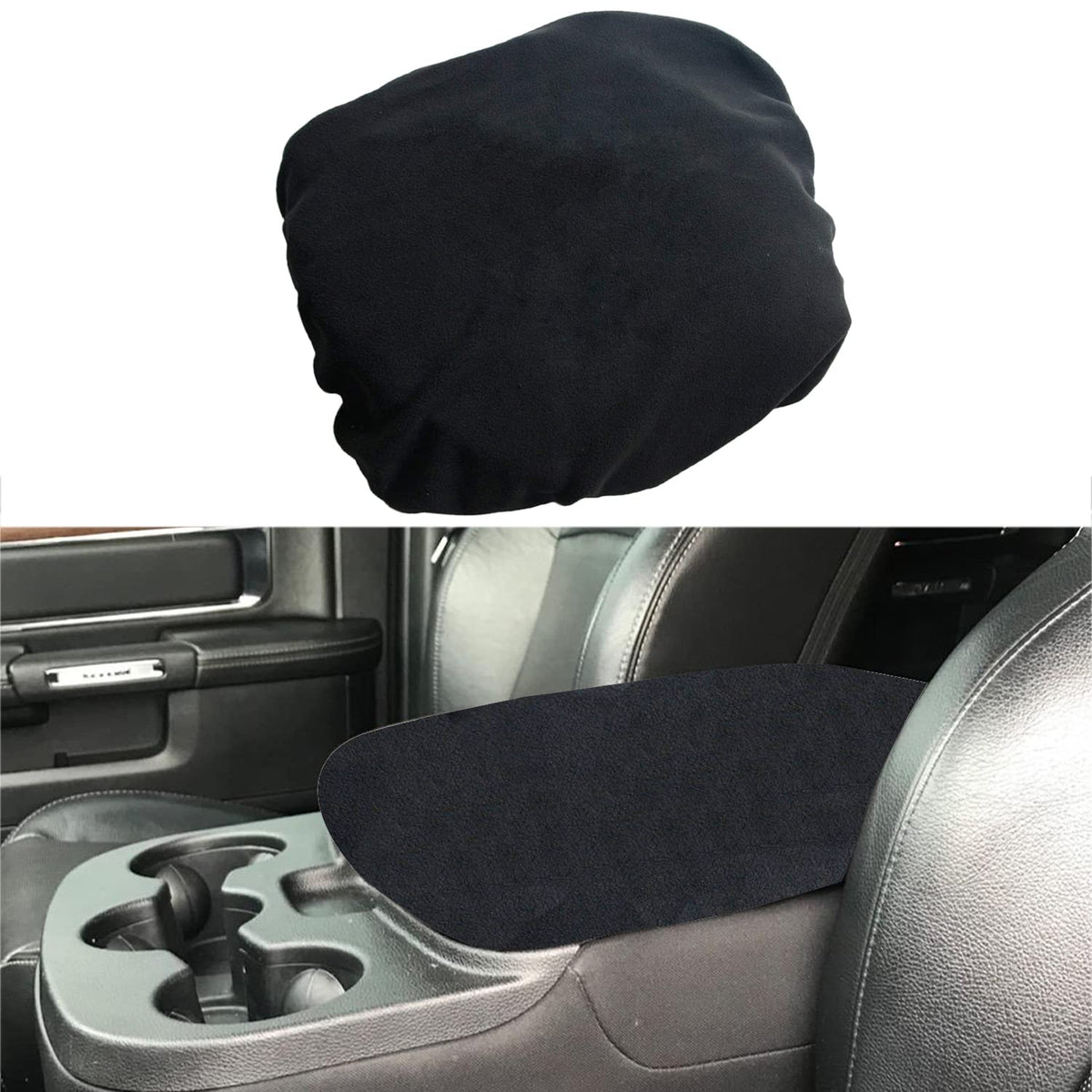 MOEBULB Center Console Armrest Soft Pad Protector Cover Compatible with 1993-2023 Dodge Ram 1500 2500 3500 4500 5500 Pickup Truc
