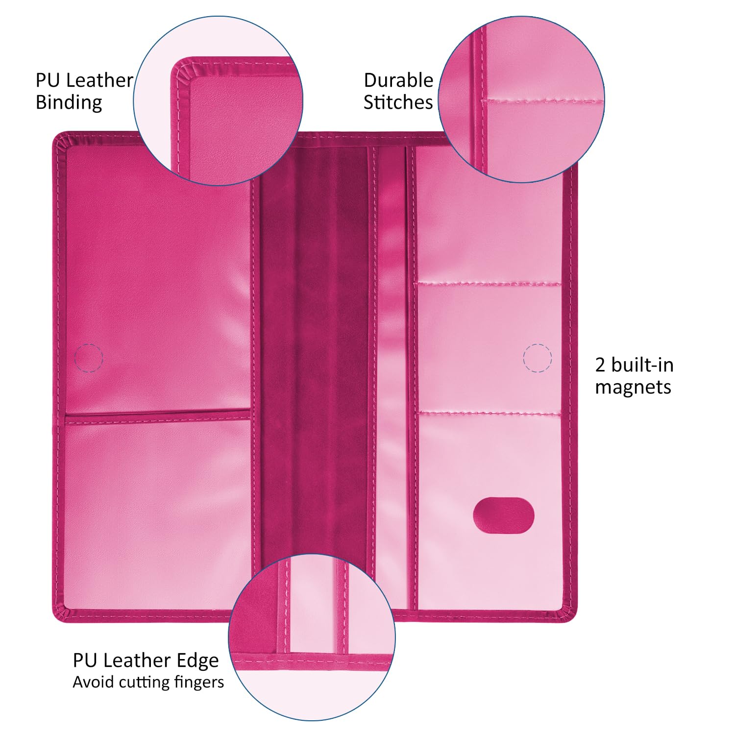 Car Accessories Registration And Insurance Holder,Leather Essential Card Magnetic Shut Vehicle Glove Box Organizer Case For Auto