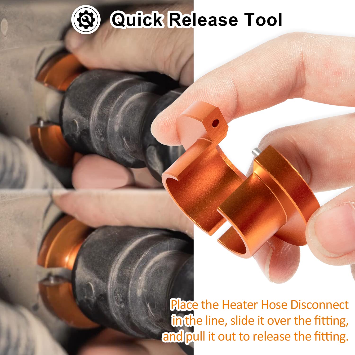39190 Heater Hose Quick Disconnect Tool For Gm 3/4'' Heater Line Replacement