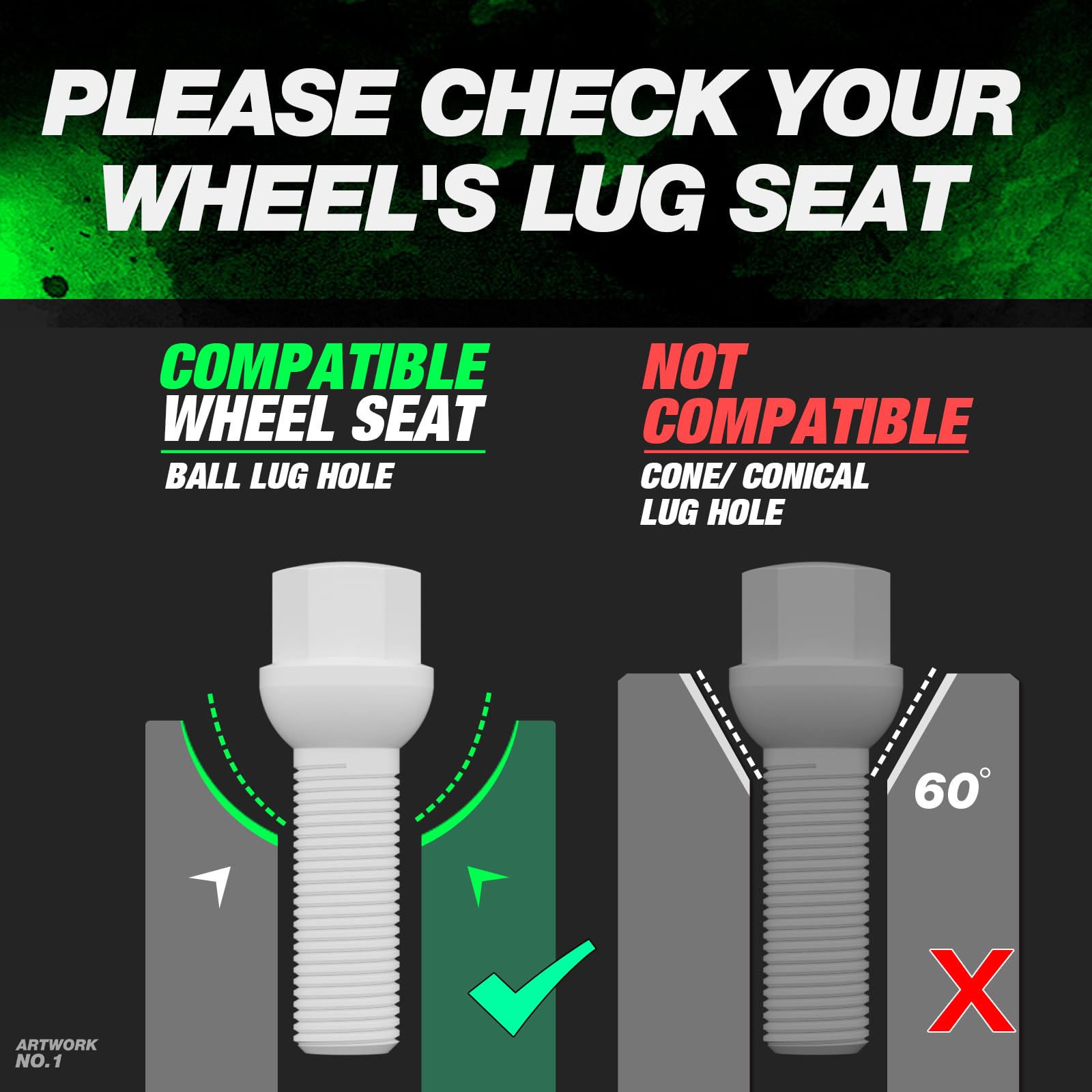 20Pcs 14X1.5 Extended Lug Bolts With 45Mm Shank Length Ball Seat, Aftermarket Black Wheel Lug Bolts For Spacers, Compatible A3 A