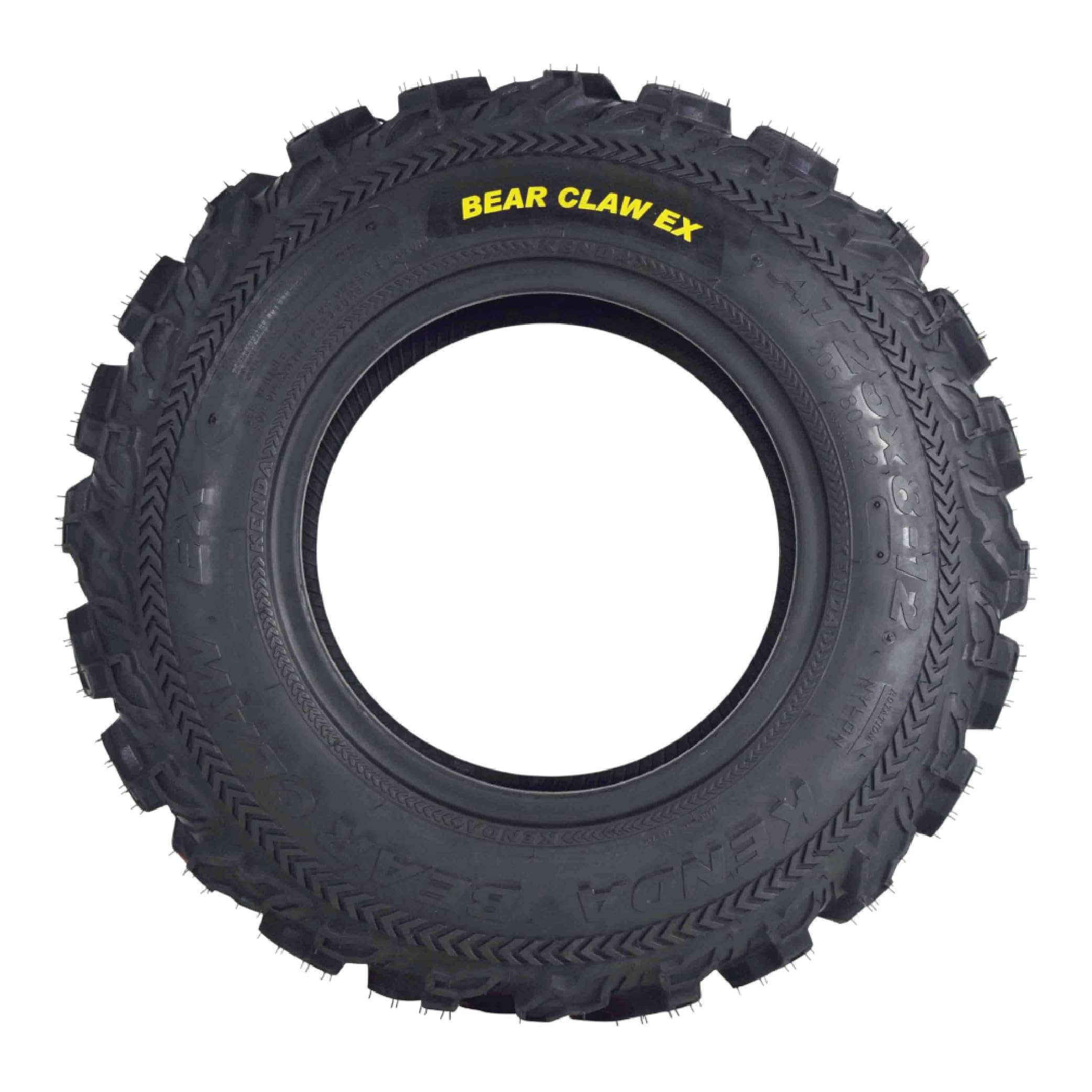 Kenda Bearclaw Ex K573-25X8-12 Front Tires For All Terrain (Atv), Utv, And Side By Side (Sxs) Vehicles - 6-Ply - Bear Claw Ex 25