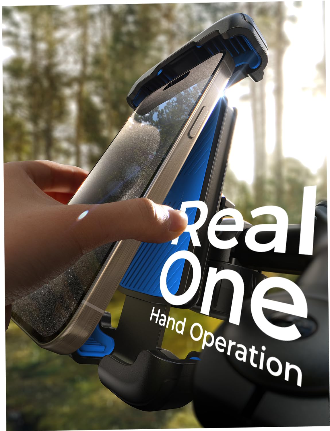 Lisen Bike Phone Holder, [2024 Upgrade] Motorcycle Phone Mount, Bicycle Phone Holder, Handlebar Phone Mount, For Iphone Bike Mou