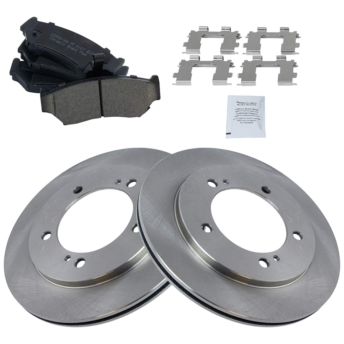 Trq Front Posi Ceramic Disc Brake Pad & Rotor Kit Set For Tracker Vitara