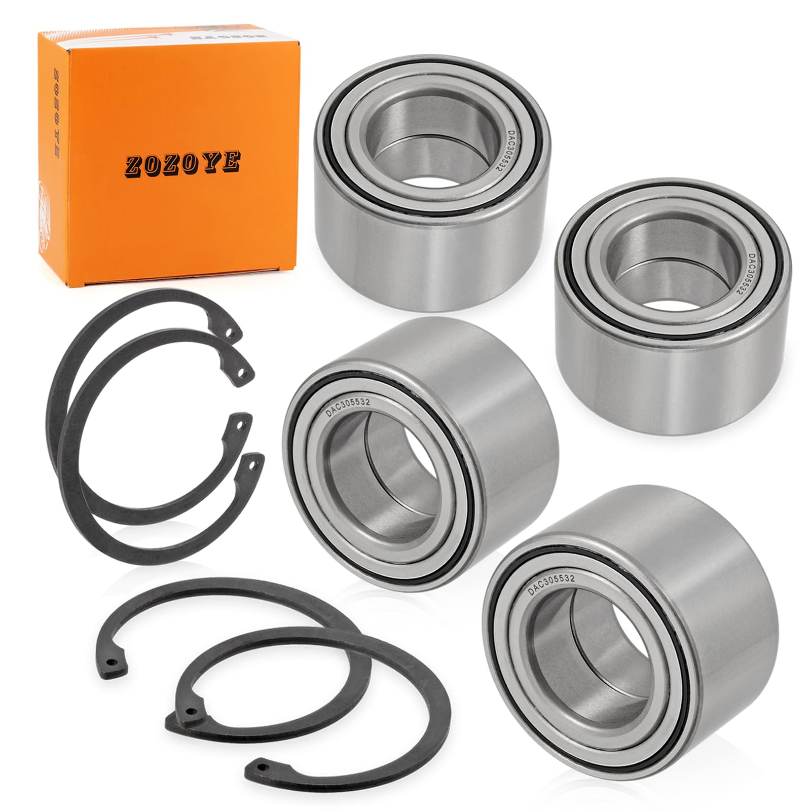 Heavy Duty Front & Rear Wheel Bearing 30X55X32Mm + Circlip For Arctic Cat Atv 250 300 350 366 400 425 450 500 650 700 1000 2005-