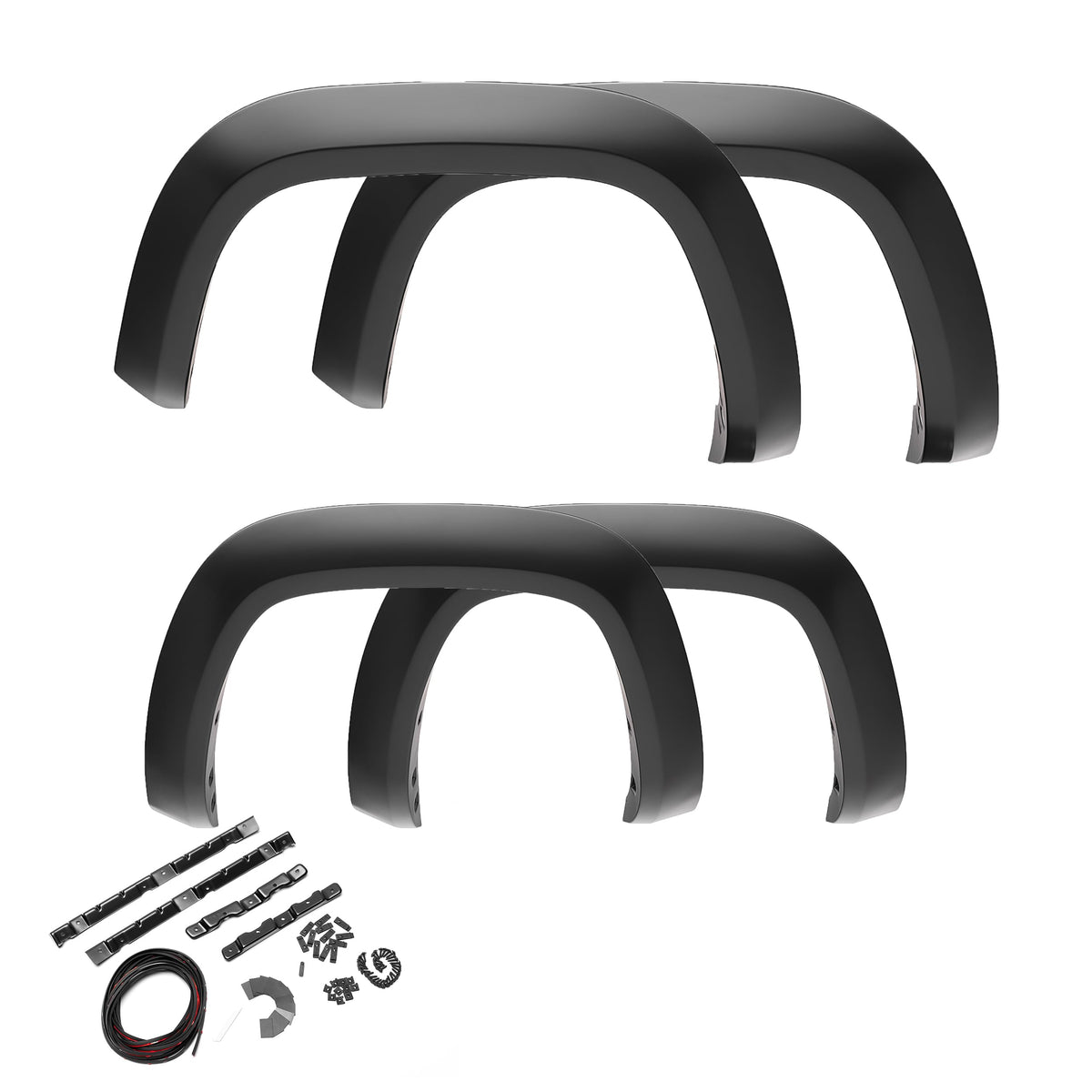 Bushwacker Extend-A-Fender Extended Front & Rear Fender Flares | 4-Piece Set, Black, Smooth Finish | 40954-02 | Fits 2007-2013 G
