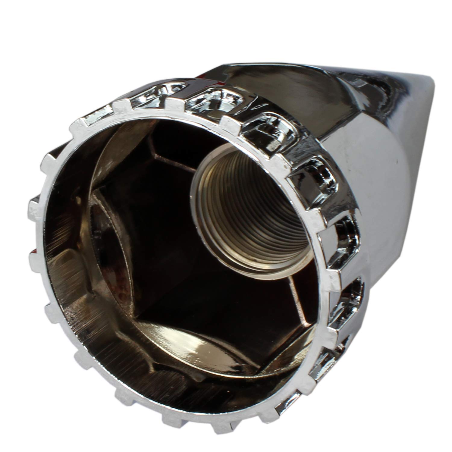 Mrjlk 33Mm Chrome Abs Plastic Screw-On Standard Or Spiked Lug Nut Covers Pack Of 10 (Spiked)