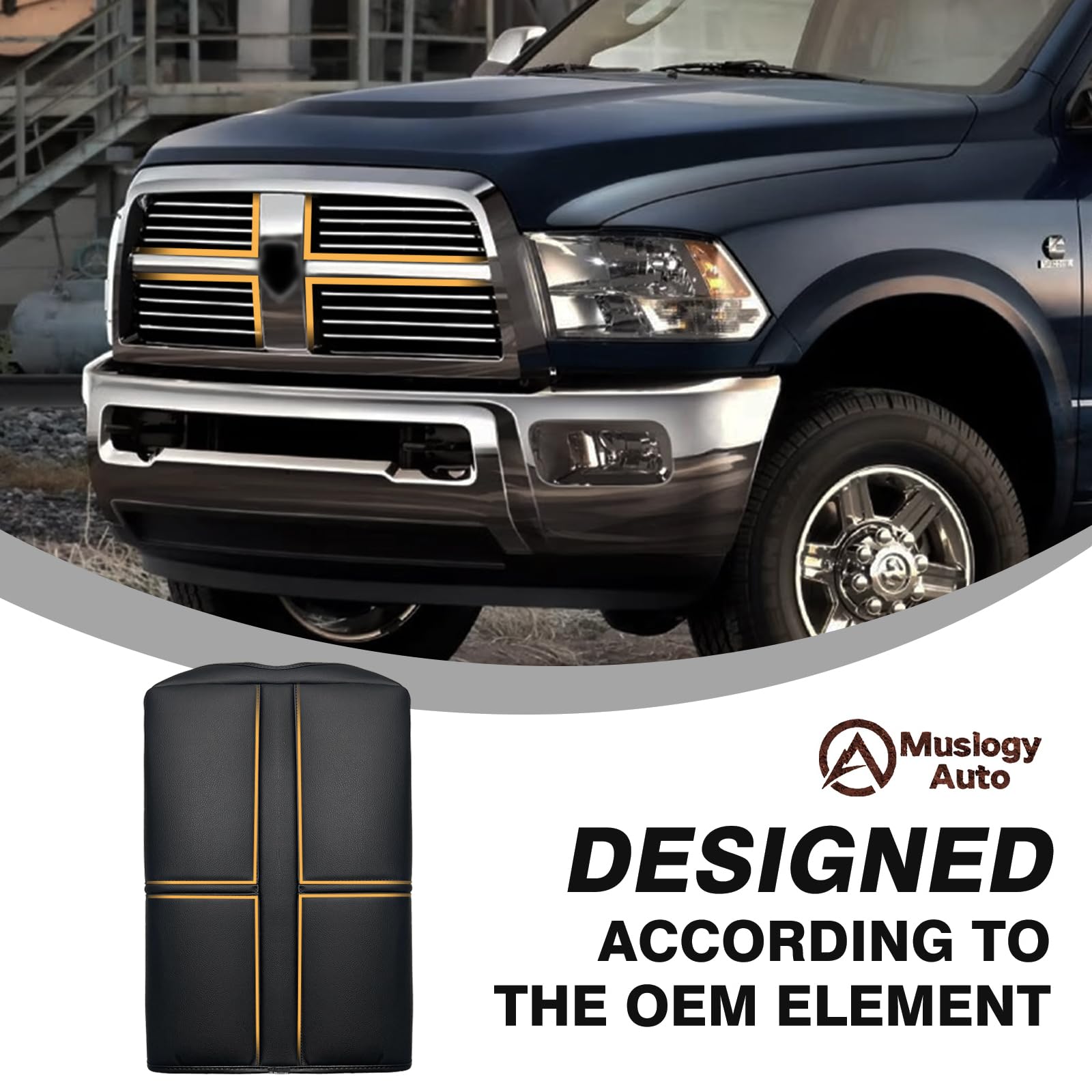 Muslogy Center Console Armrest Cover Compatible With Dodge Ram1500/2500/3500 2002-2012 Comfort Armrest Pad Arm Rest Cushion Vega