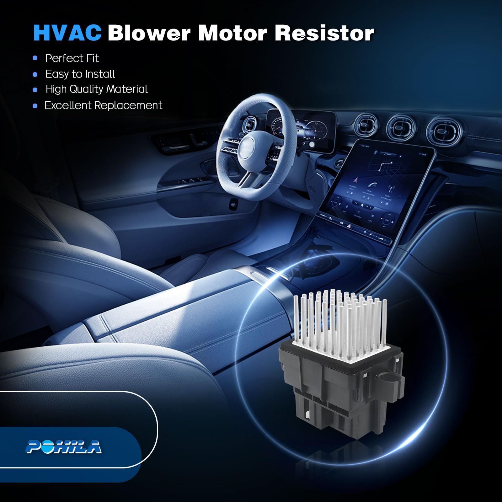 POHILA Blower Speed Motor Control Module/Resistor Replacement for Select 2013-2020 Buick Enclave/Chevy Escalade Cruze Traverse C