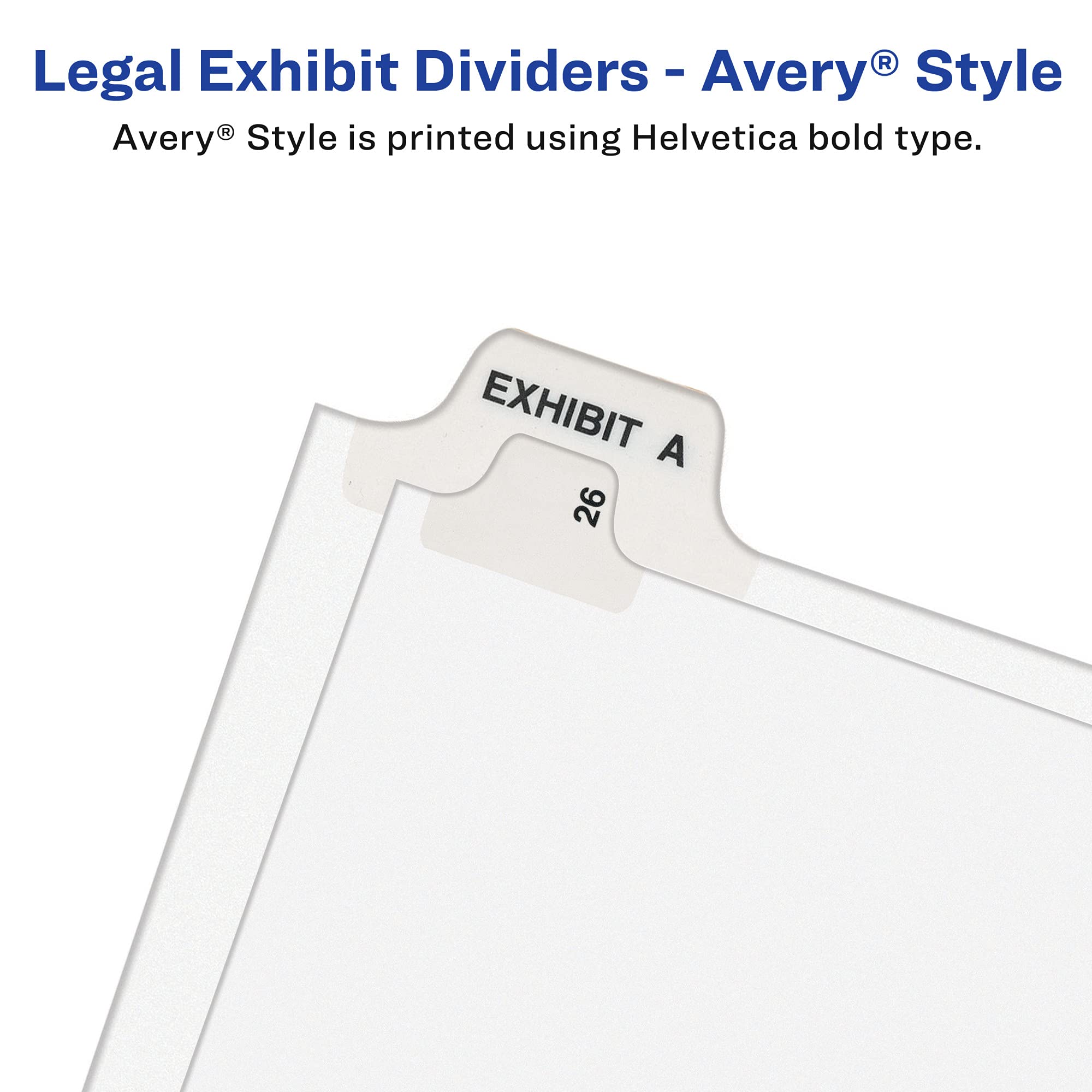 Avery White Legal Index Dividers Divider,Ltr 1-10 Rinf,Wht (Pack Of30)