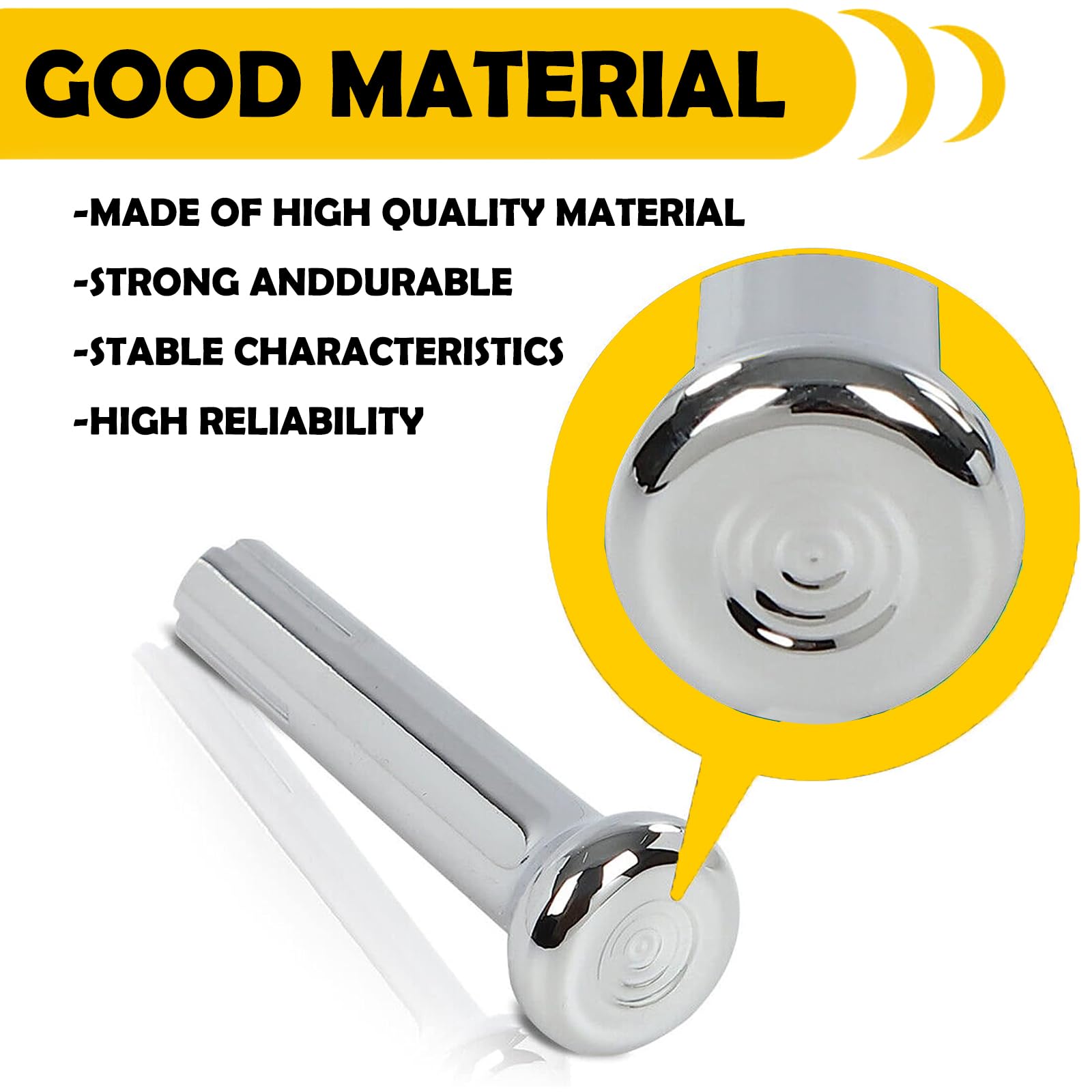 Fit for 1971-1988 GM Chevy Cars IN6728Z & Trucks Chrome Plastic Door Lock Knobs Pair