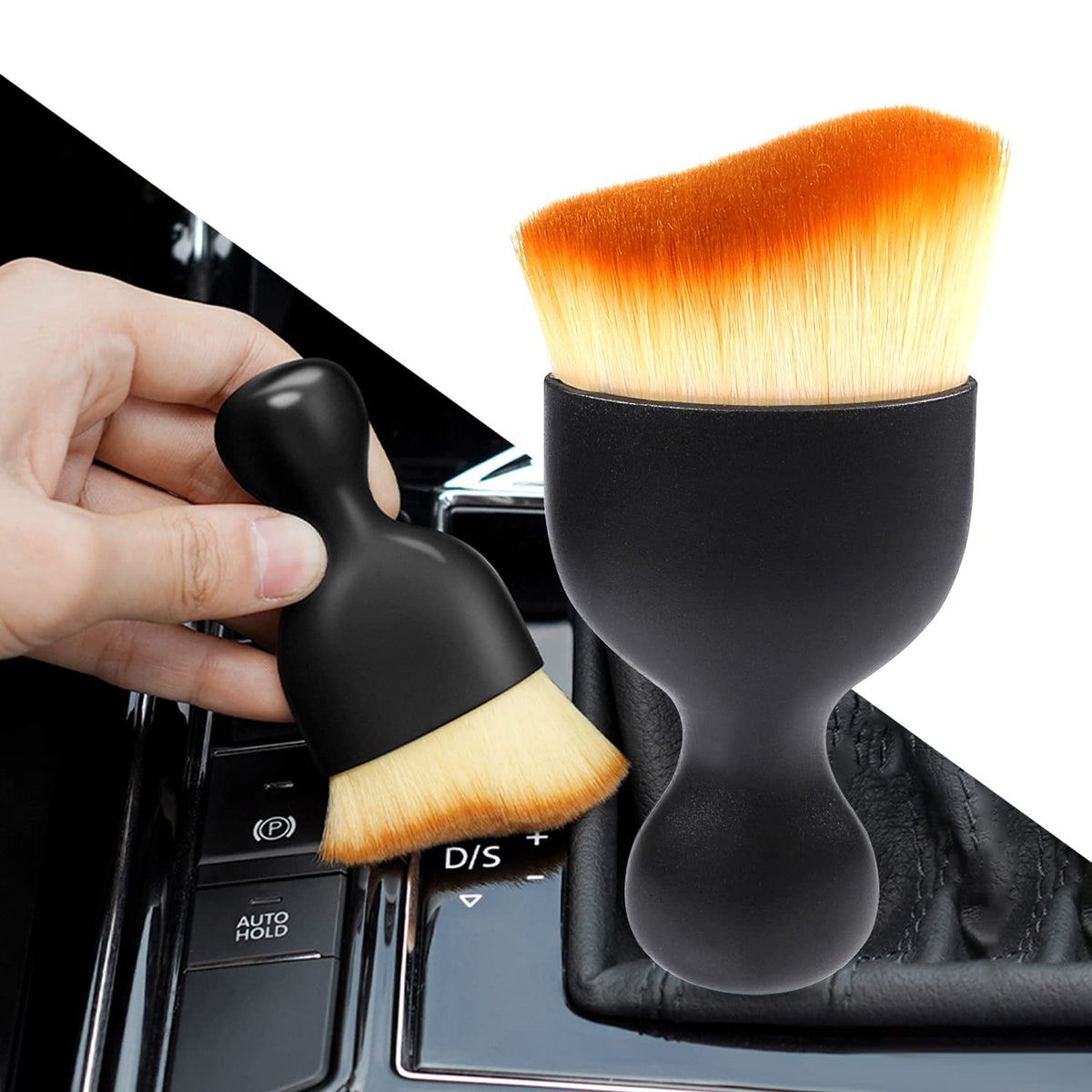 Ouzorp Car Interior Dust Brush, Car Detailing Brush, Soft Bristles Detailing Brush Dusting Tool For Automotive Dashboard, Air Co