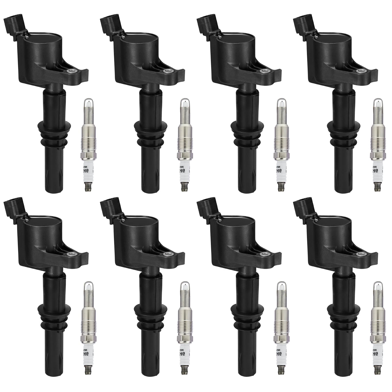 Bdfhyk Ignition Coils Dg511 & Sp515 Sp546 Spark Plugs Compatible With Lincoln Expedition F150 F250 V8 5.4L Engine, Sets Of 8