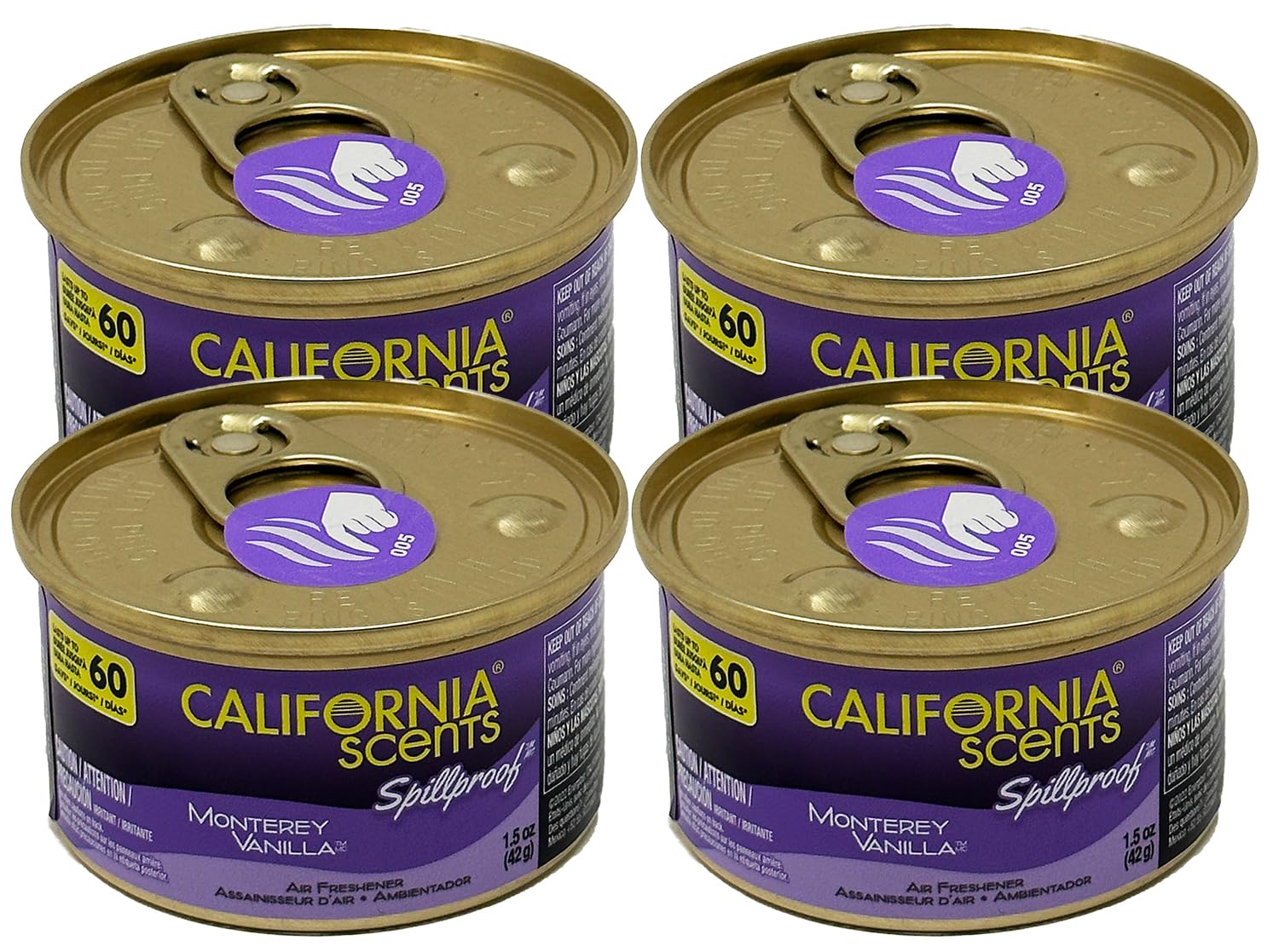 California Scents Air Freshener 4-Pack (Monterey Vanilla)