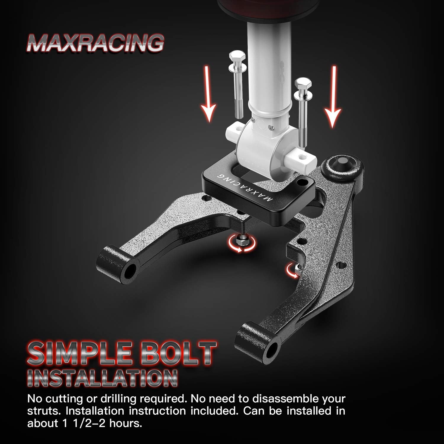 Maxracing 2'' Leveling Kit Compatible with 2007-2024 Chevy Silverado 1500 Avalanche Suburban Tahoe | GMC Sierra Yukon XL1500