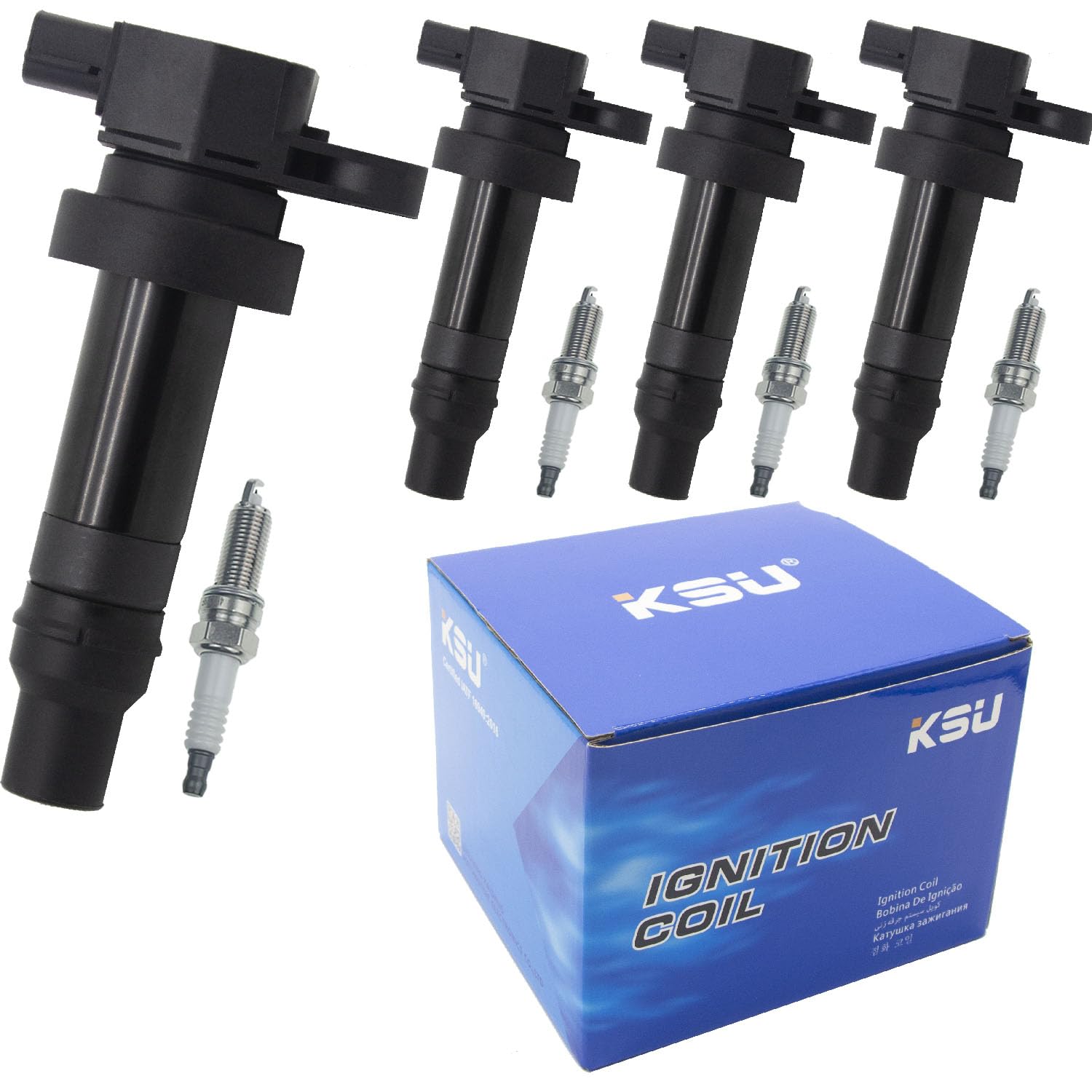 Ksu Ignition Coil Pack With Spark Plug For Soul 2010 2011 1.6L L4 27301-2B010 Uf636 Uf-636 273012B010