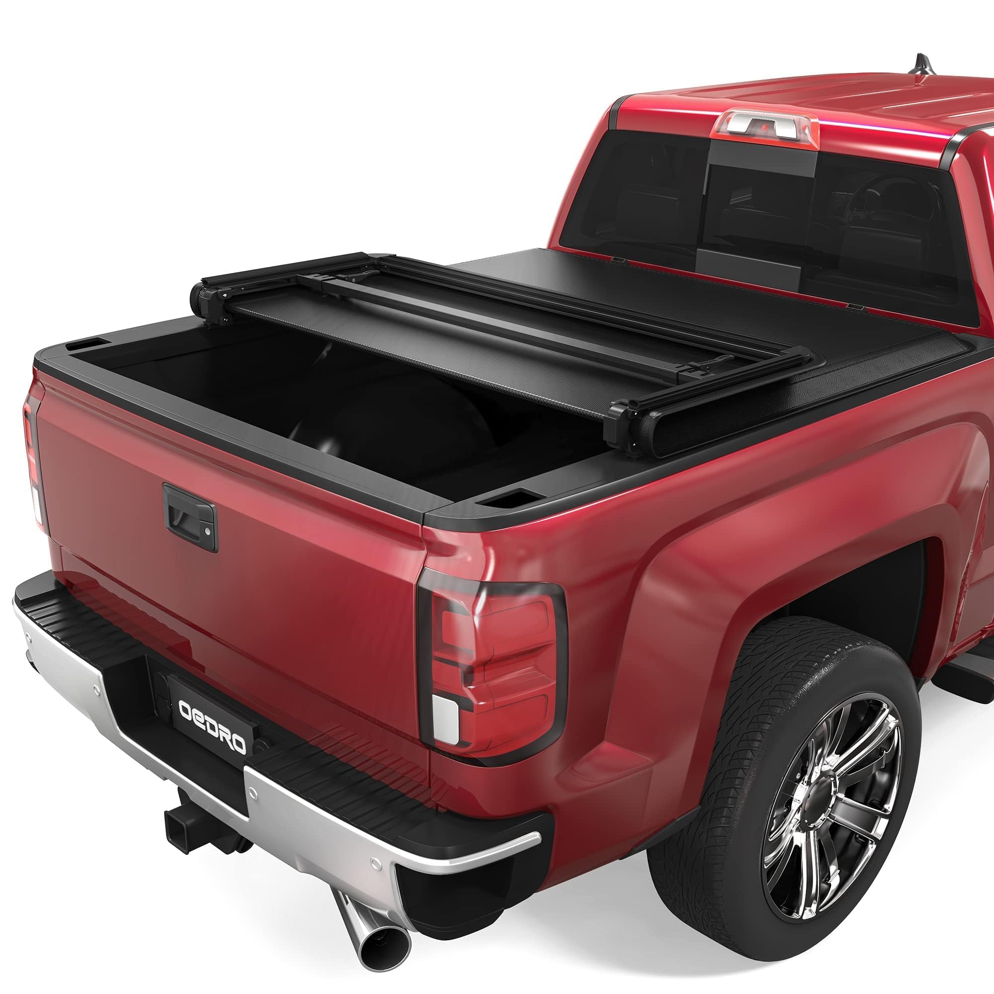 Oedro Soft Tri-Fold Truck Bed Tonneau Cover Fits For Chevy Silverado 1500 / Gmc Sierra 1500 (2019 Legacy/Limited Only) 2014-2019