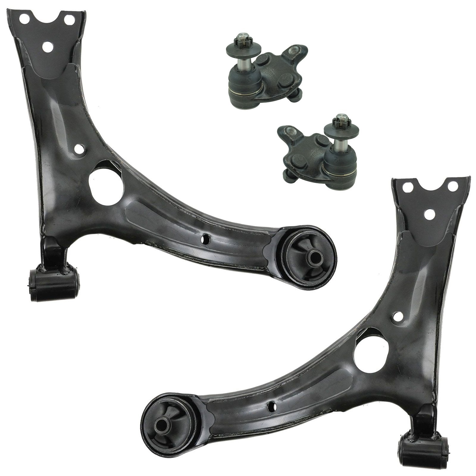 TRQ Front Control Arm with Ball Joint Set Compatible with 2004-2009 Toyota Prius