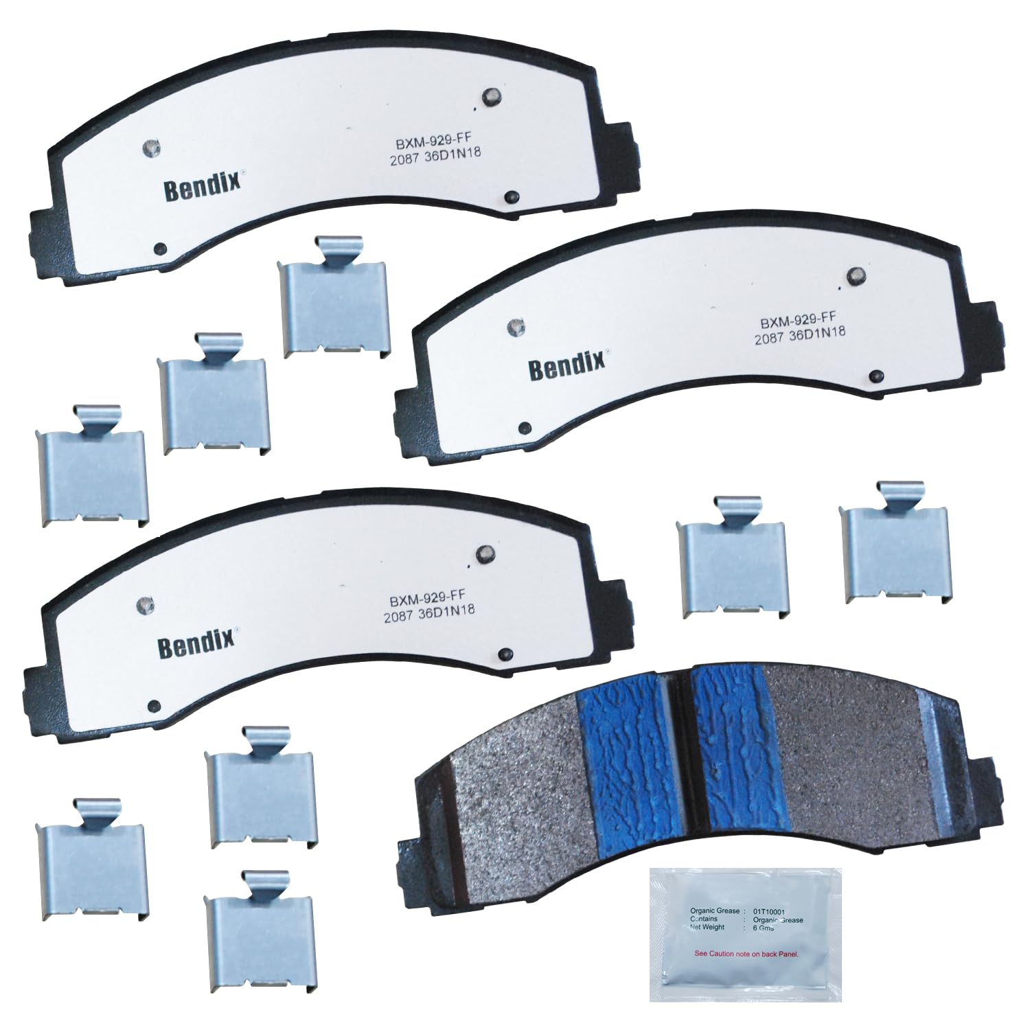 Bendix Fleet Metlok Mkd2087Fm Semi-Metallic Front Brake Pads For Ford Expedition 2021-2018, F-150 2020-2018, Lincoln Navigator 2