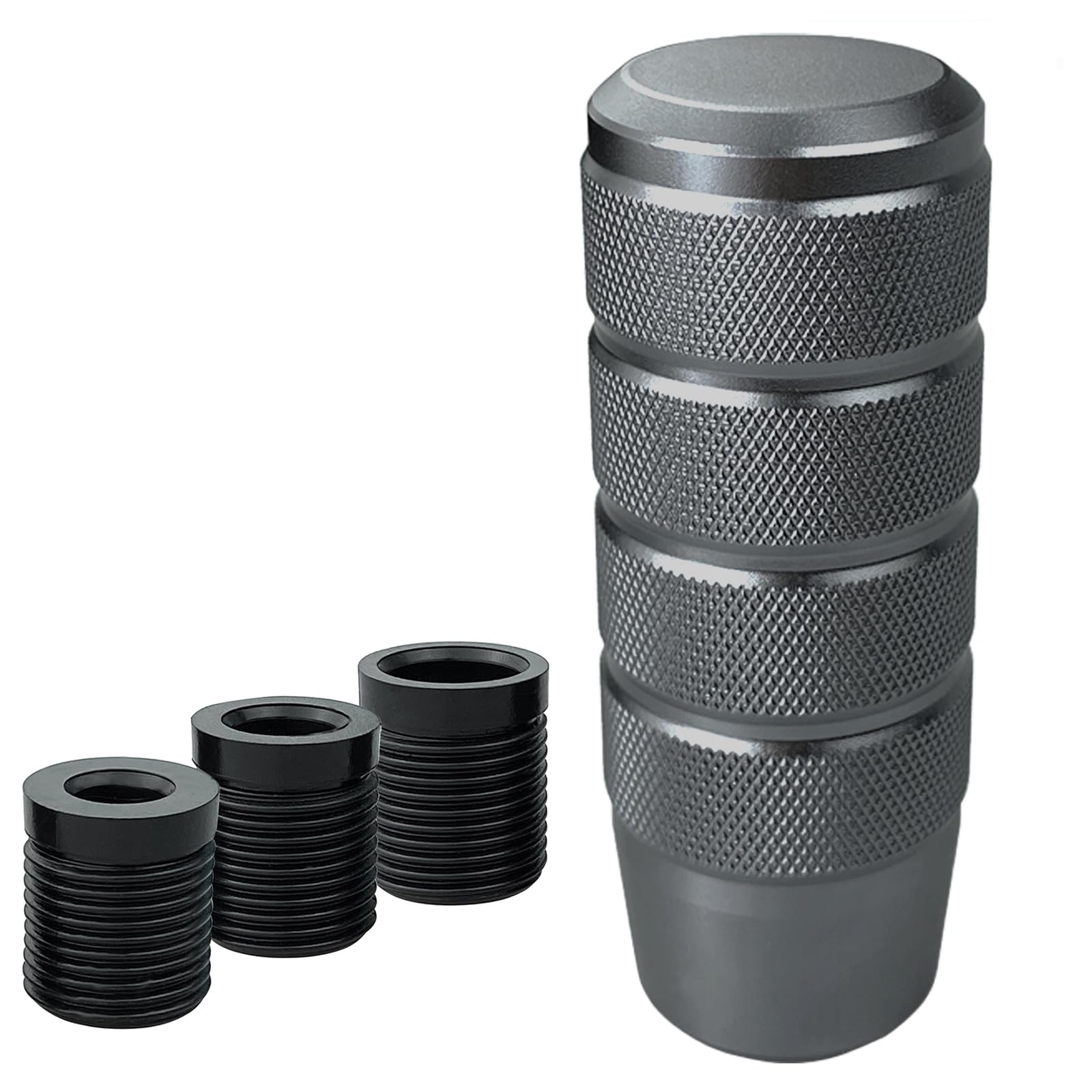 YCooiFo Shifter Knob, 3.78'' Aluminum Weighted Car Gear Shift Manual knobs Fit Universal Manual Transmission Vehicle with 3 Thre