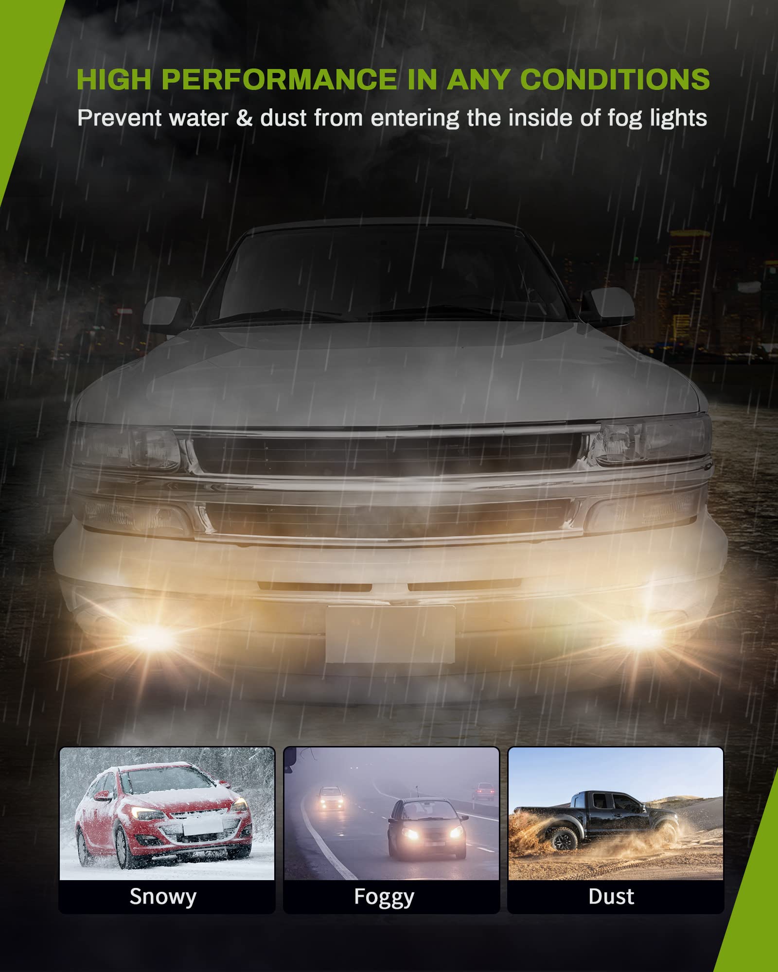 Autosaver88 Fog Lights Compatible With 1999 2000 2001 2002 Chevy Silverado / 2000 2001 2002 2003 2004 2005 2006 Suburban / 2000-2006 Chevy Tahoe Fog Lamps With 880 12V 27W Bulbs (Clear)