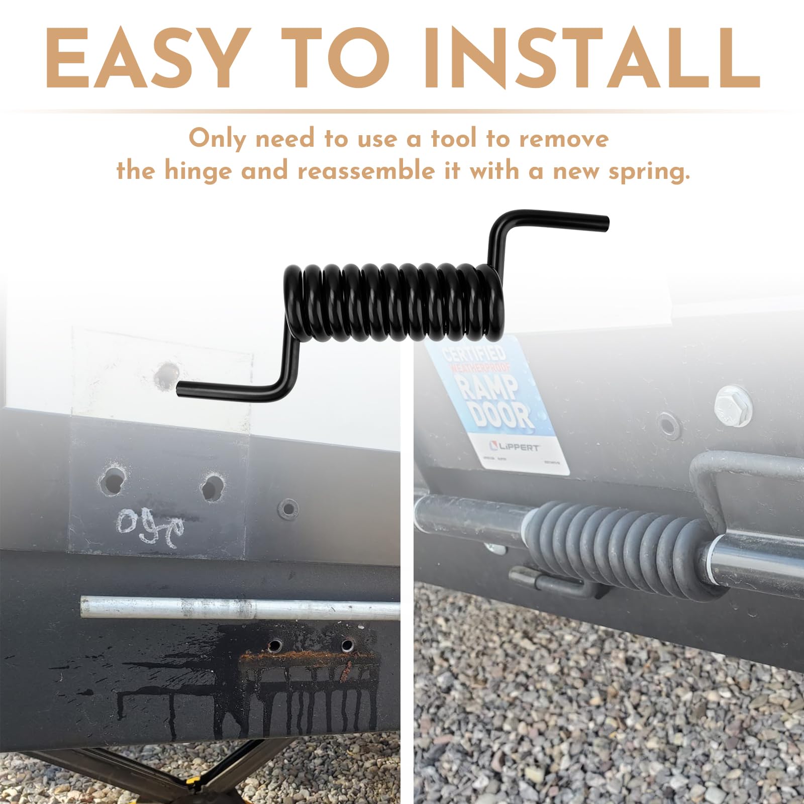 Ramp Door Spring For Toy Hauler, Medium Duty High Strength 173067 Replacement Hauler Ramp Gate Spring