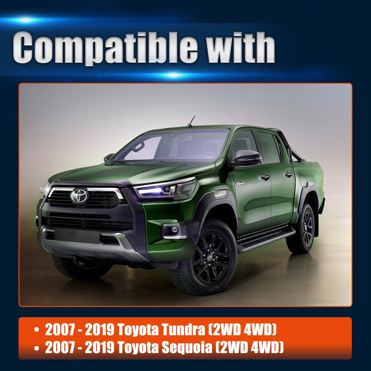 GAsupply 2 Front Leveling Lift Kits, Compatible with 2007-2024 Toyota Tundra Sequoia 2WD 4WD, 2 Inch Raise Strut Suspension Sp