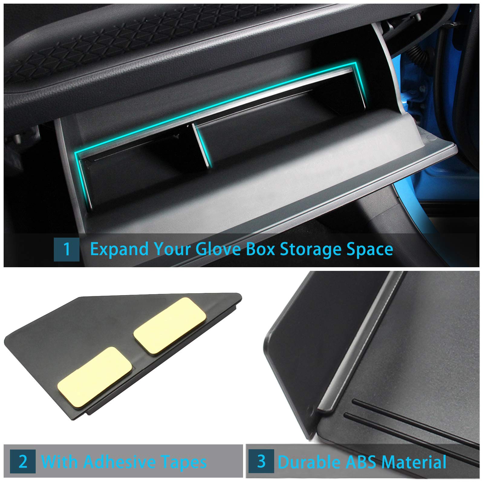 Jaronx Center Console Organizer Compatible with Toyota RAV4 2024 2023 2022 2021 2020 2019, Center Console Glove Box Divider Stor