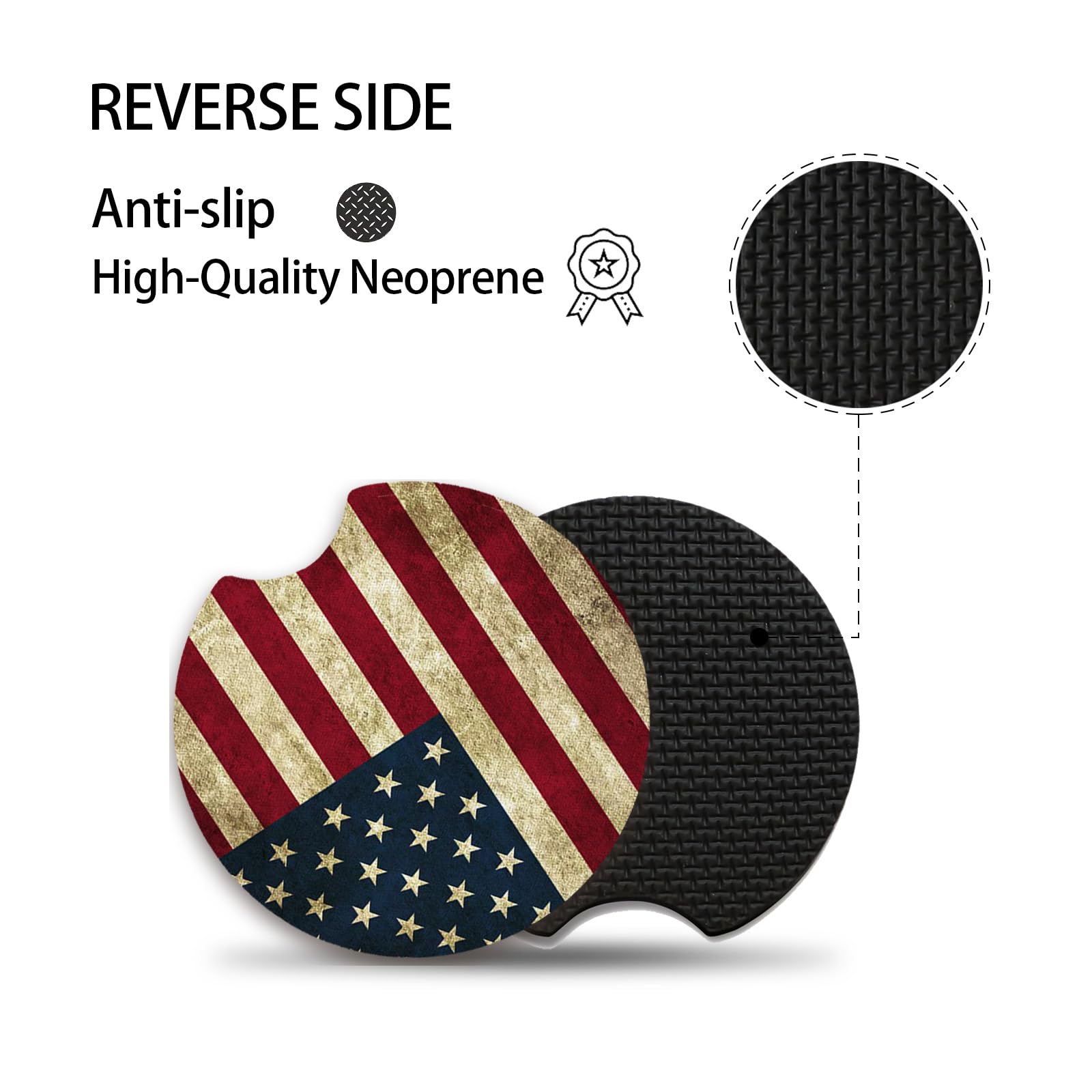 Car Coasters For Cup Holders,Car Cup Holder Coasters, 2 Pack Cup Holder Coasters For Car, Anti Slip Rubber Car Cup Mat With A Fi
