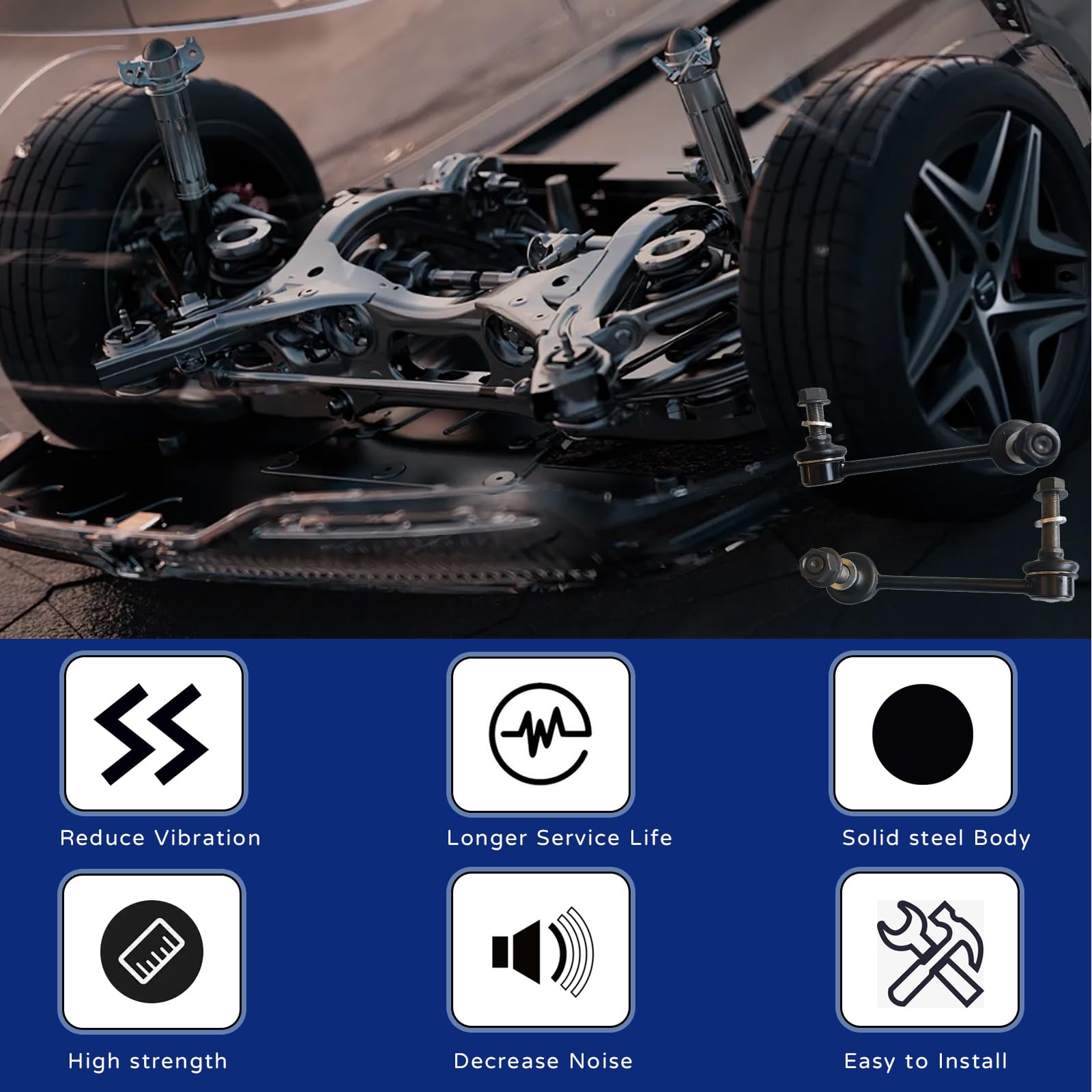 Kfvf 2 Pack Front Stabilizer Bar Link For Toyota Tacoma, Sway Bar Link Kit K80946 K80948 For Toyota Tacoma 2015-2019, Tacoma 200