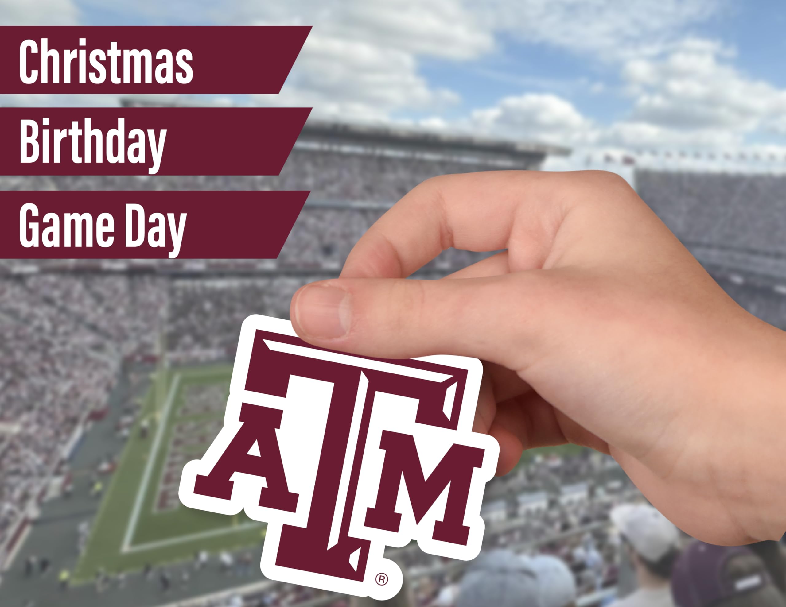 Texas A&M Stickers (14 Stickers) 2 Large 5'' For Car Windows 10 Medium 2.5'' For Water Bottles Laptops Phones And 2 Mini Keyboar