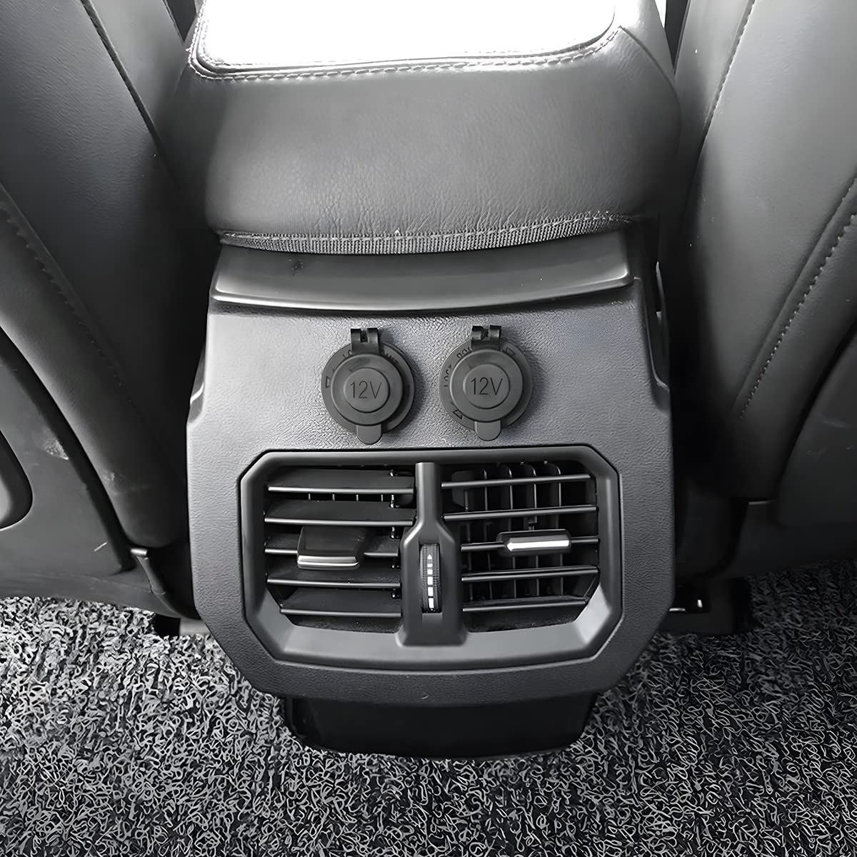 8sanlione 12V/24V Waterproof Car Cigarette Lighter Socket - Dustproof Power Outlet for Automotive, Boat, Motorcycle, ATV, RV, Truck (Orange)