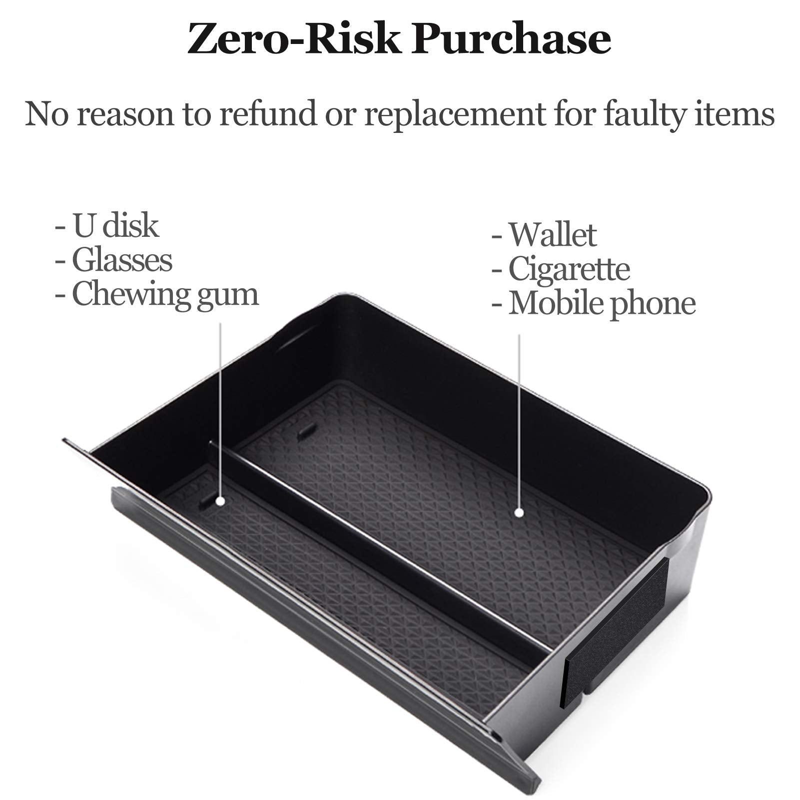 Jaronx Compatible Tesla Model S/X Cubby Drawer, Center Console Organizer Storage Box, 2012-2019, 2020, 2021