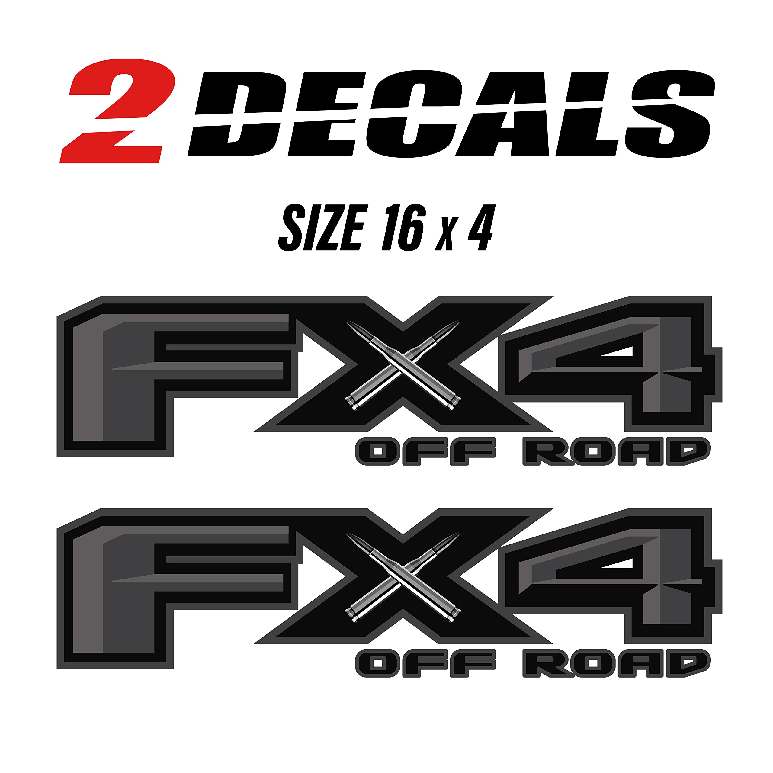 FX4 Off Road Decal USA Black Flag Replacement Sticker F 150 Bedside Emblem for 4x4 Truck Super Duty (FX4 Off Road Decal Black Re
