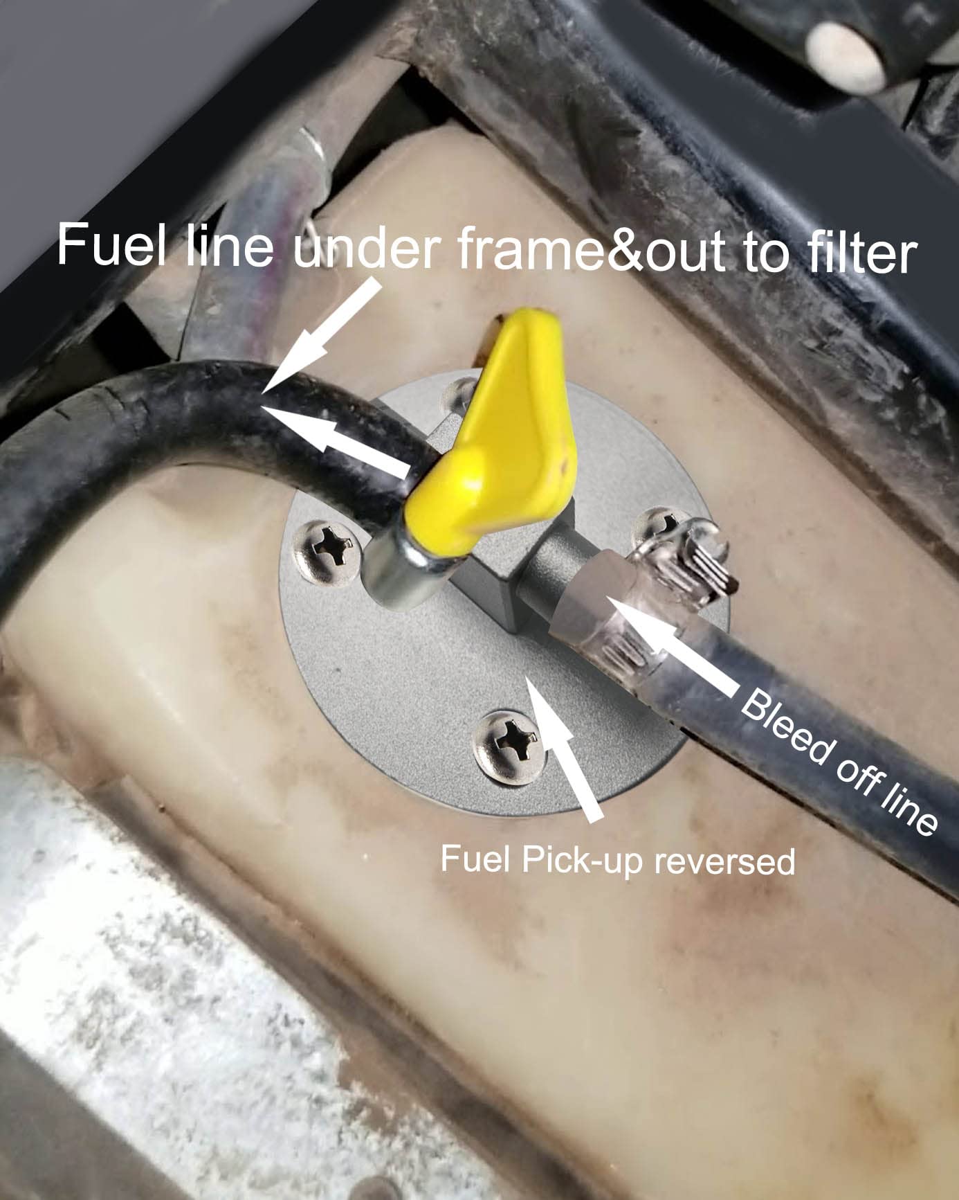 Billet Fuel Pickup Gas Pump Tank Compatible With Yamaha Rhino 660 450 Carb Models, 6061-T6 Aluminium Oil Pump Tank, Silver