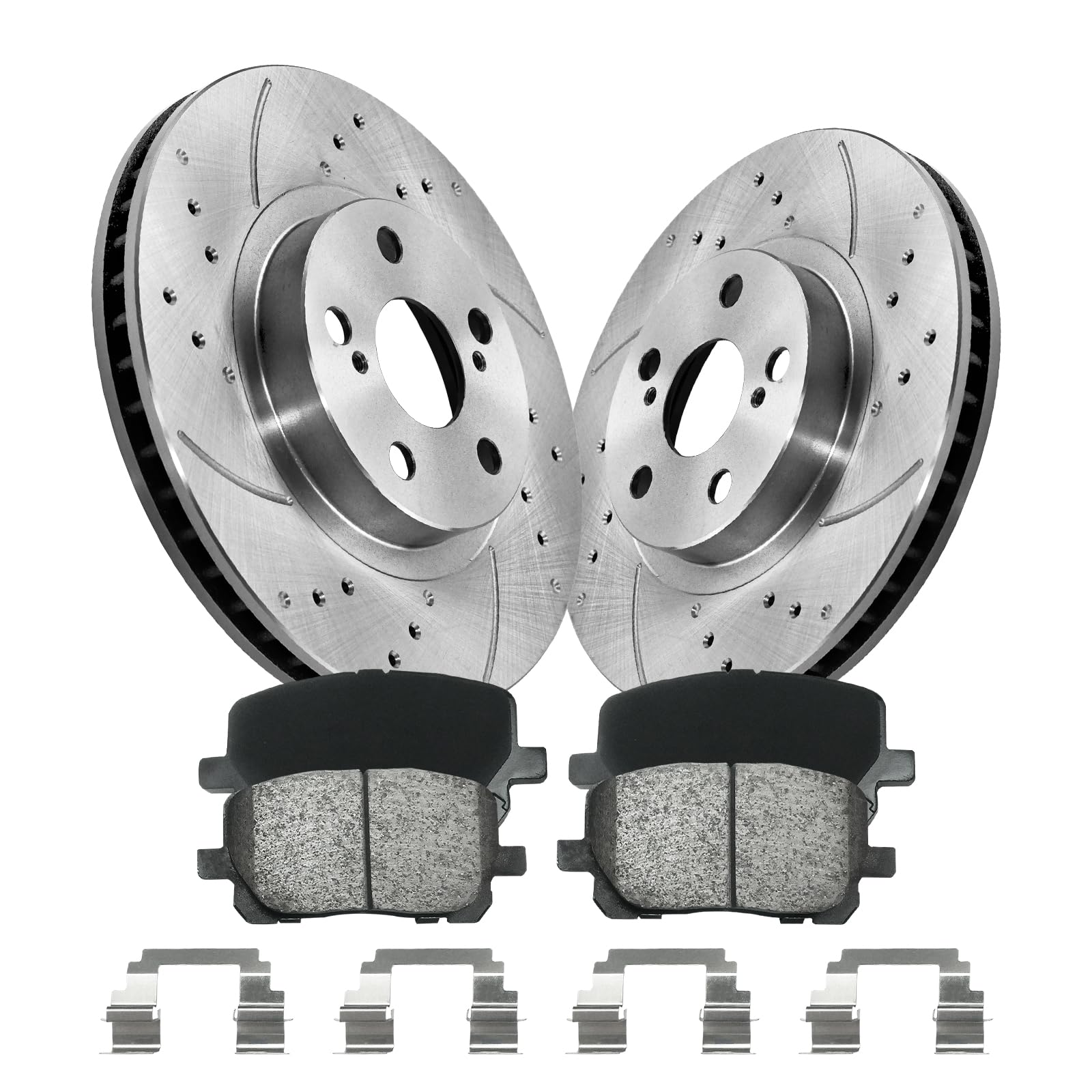 Anpulsero Brake Pads And Rotors Kit Front Vented Replacement for 2003-2008 Toyota Corolla;2003-2008 Toyota Matrix;2003-2008 Pont