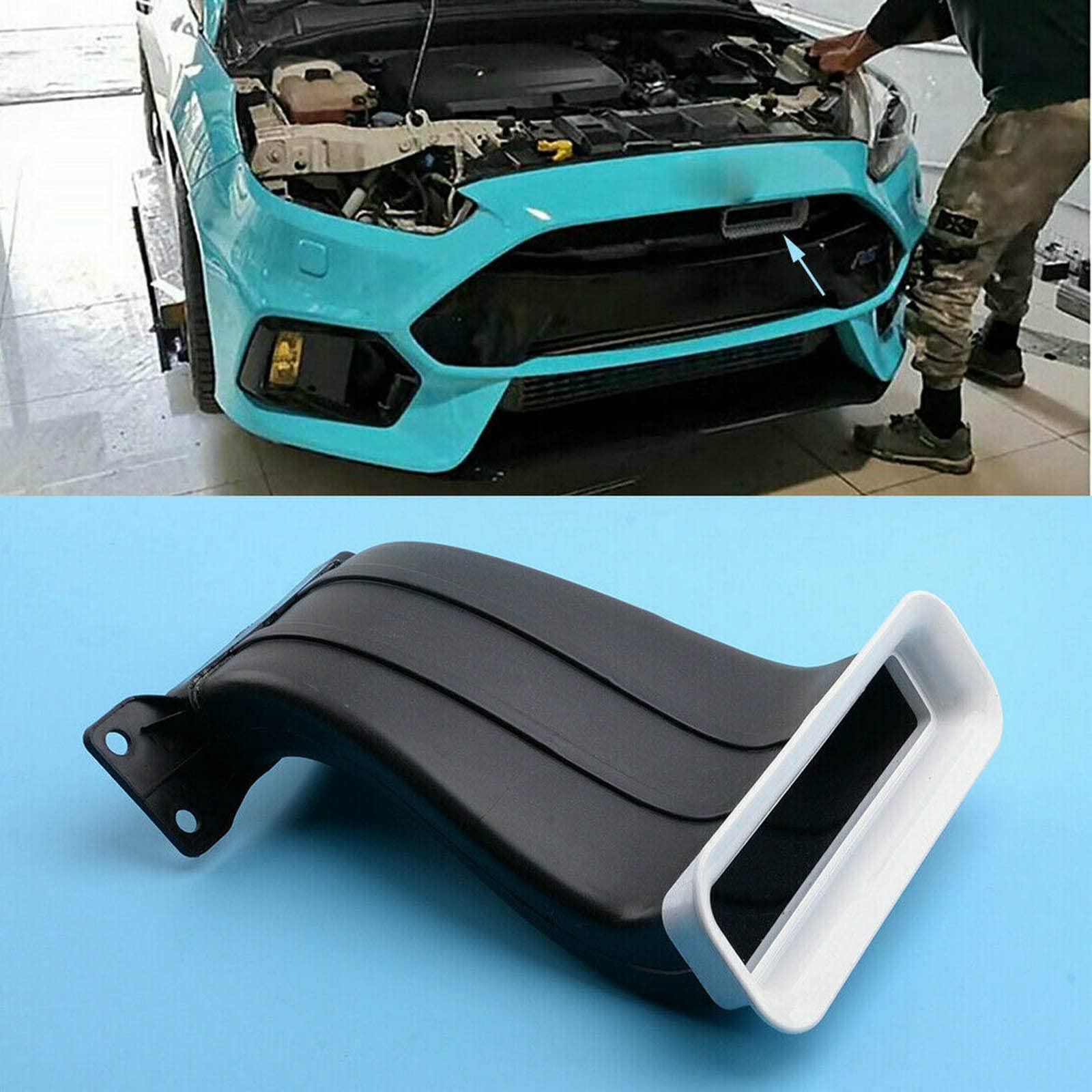 Car Air Intake Mouth Snorkel Modification Tuyere ABS For Ford Focus 2012-2018 RS ST Air Inlet Duct Tuyere Hood Scoop Dynamic Air