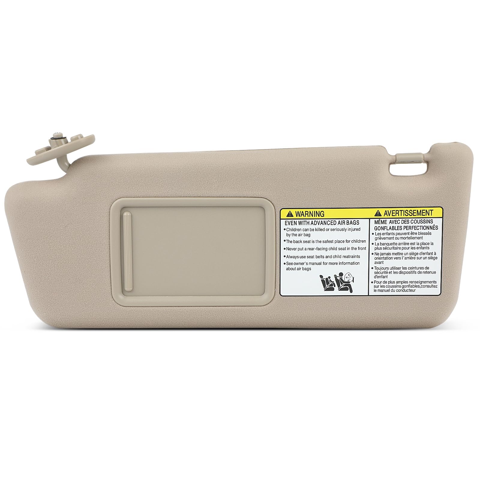 Scitoo Car Sun Visor Assbembly With Mirror Fit For 2005-2014 For Toyota For Tacoma Beige Without Sunroof(Left Driver Side)