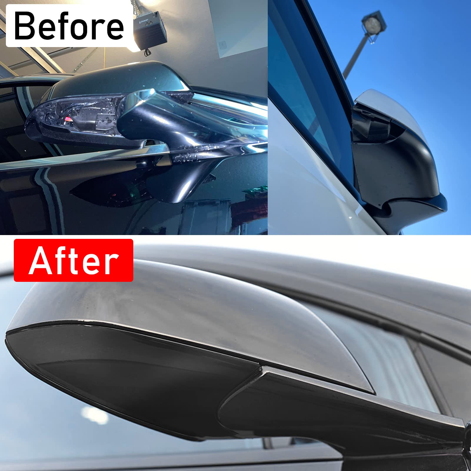 Jaronx Compatible With Tesla Model 3 Mirror Bottom Cover 2017-2024, Right Passenger Rearview Mirror Lower Base Cover, Side Mirro