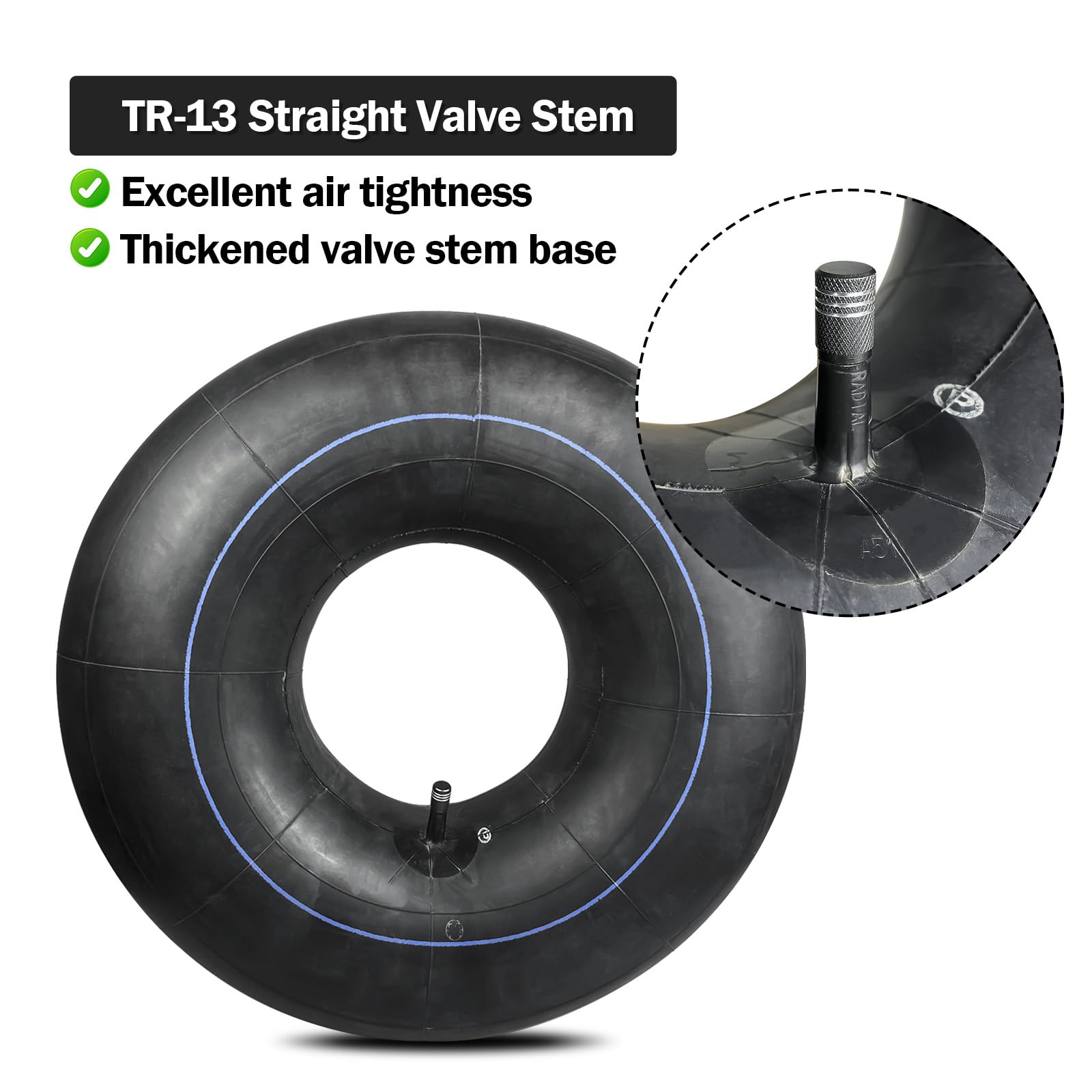 Heavy Duty 20x8.00-8 Inner Tube, 20x8x8 20x10.00-8 20x10x8 Universal Replacement Tire Inner Tube with TR13 Straight Valve Stem f