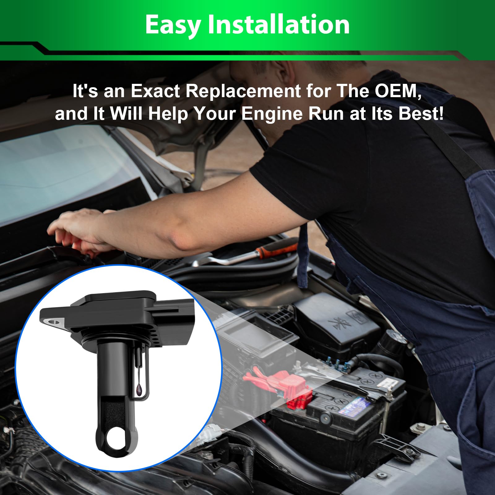 Szkaidag Upgraded Mass Airflow Sensor Fits For:-Mazda 3 6 Cx-7 2006-2012 2.3L 2.5L, For:-Subaru Baja 2004-2006 Forester 2004-200