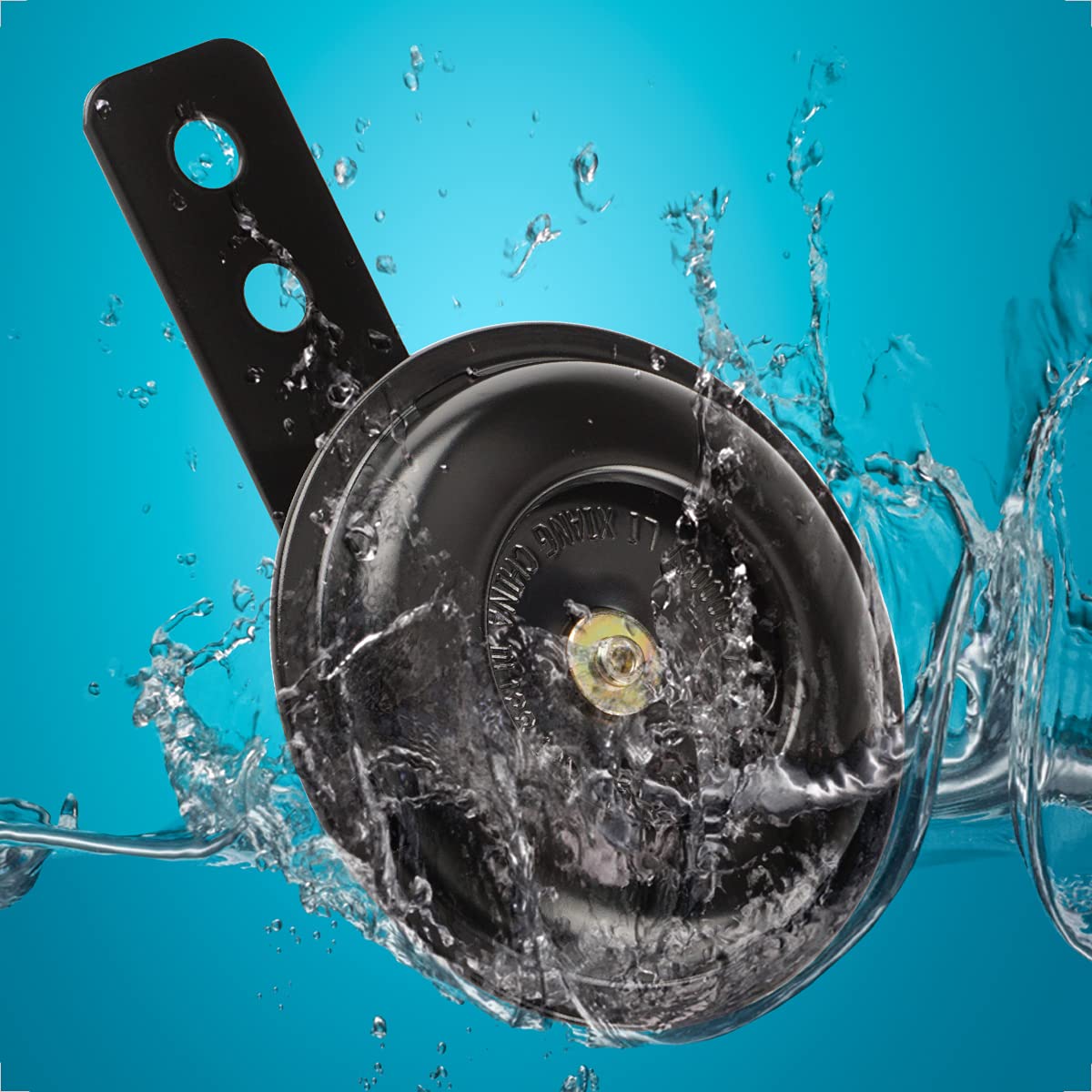 Evermotor Motorcycle Horn Car Speakers Universal Black Mini Air Horn 12V Loud For Safety With E-Mark Fit In Bicycle,Truck,Bike,S