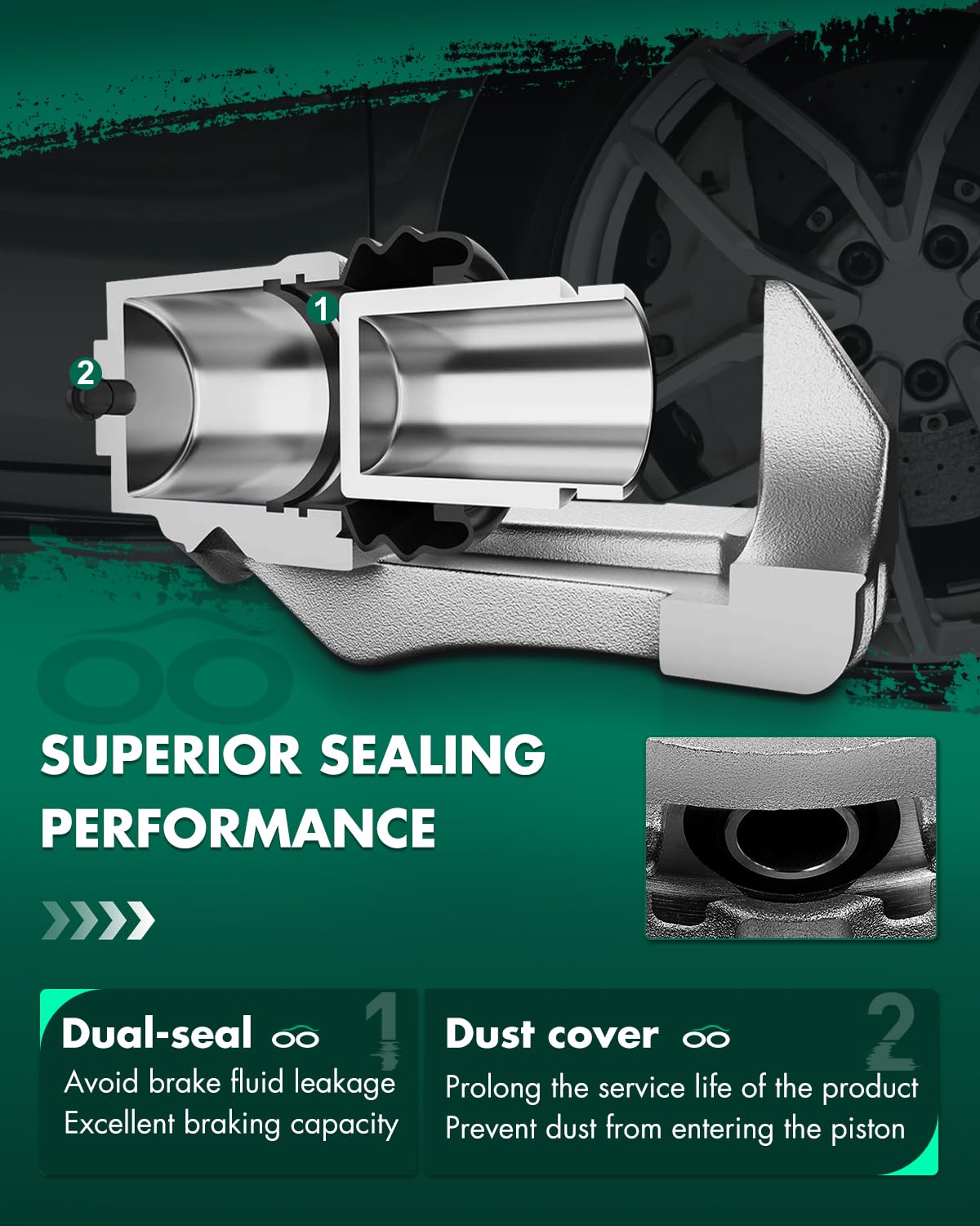 Scitoo 19B2905 19B2904 Rear Left & Right Disc Brake Calipers Assembly W/Bracket For Toyota For Highlander 2004-2007