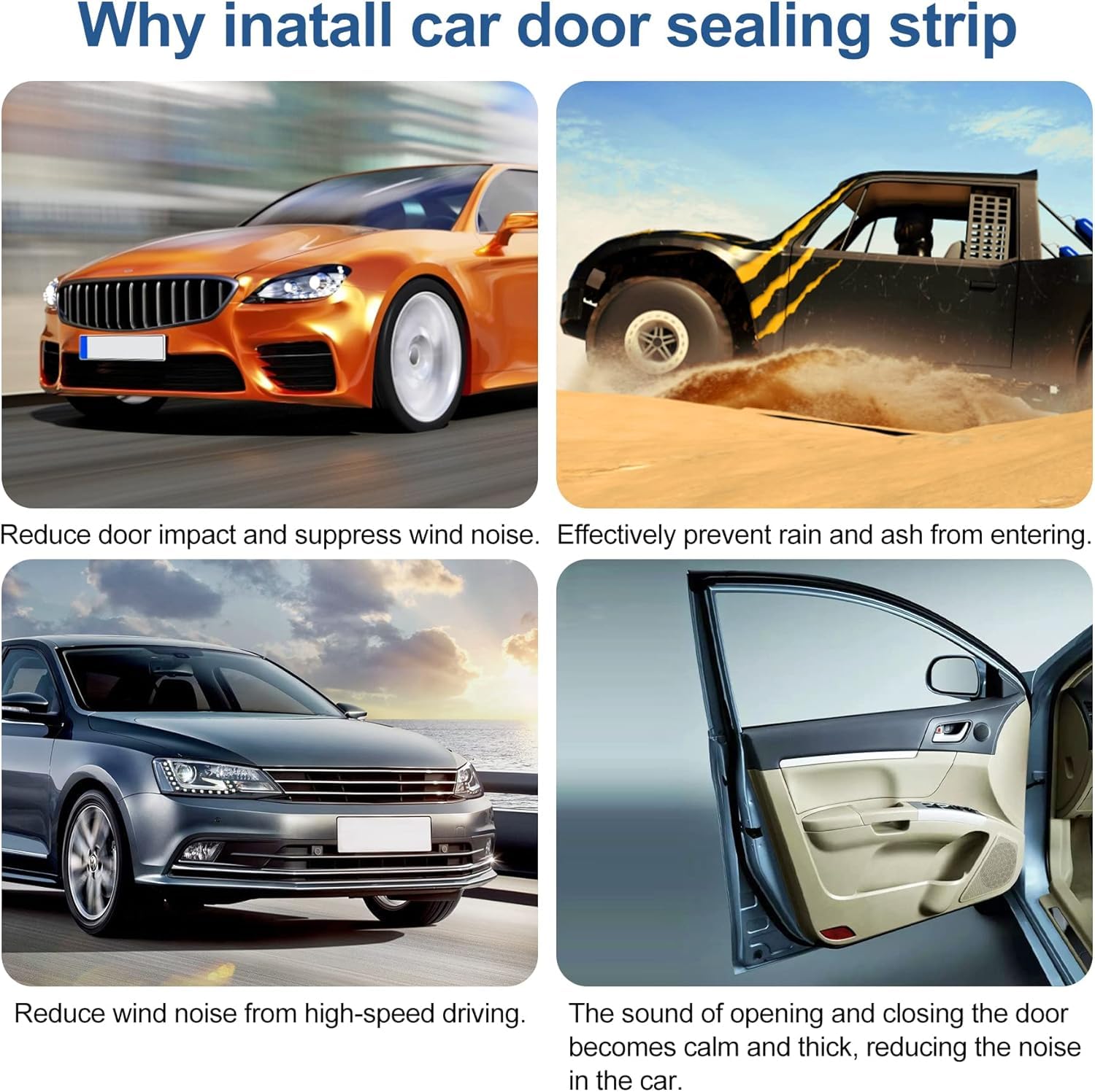 Automotive Door Weather Stripping 11Ft Car Door Rubber Edge Trim Seal Strip Gasket With Side Bulb For Car Bus Camper Boat Rv Tru