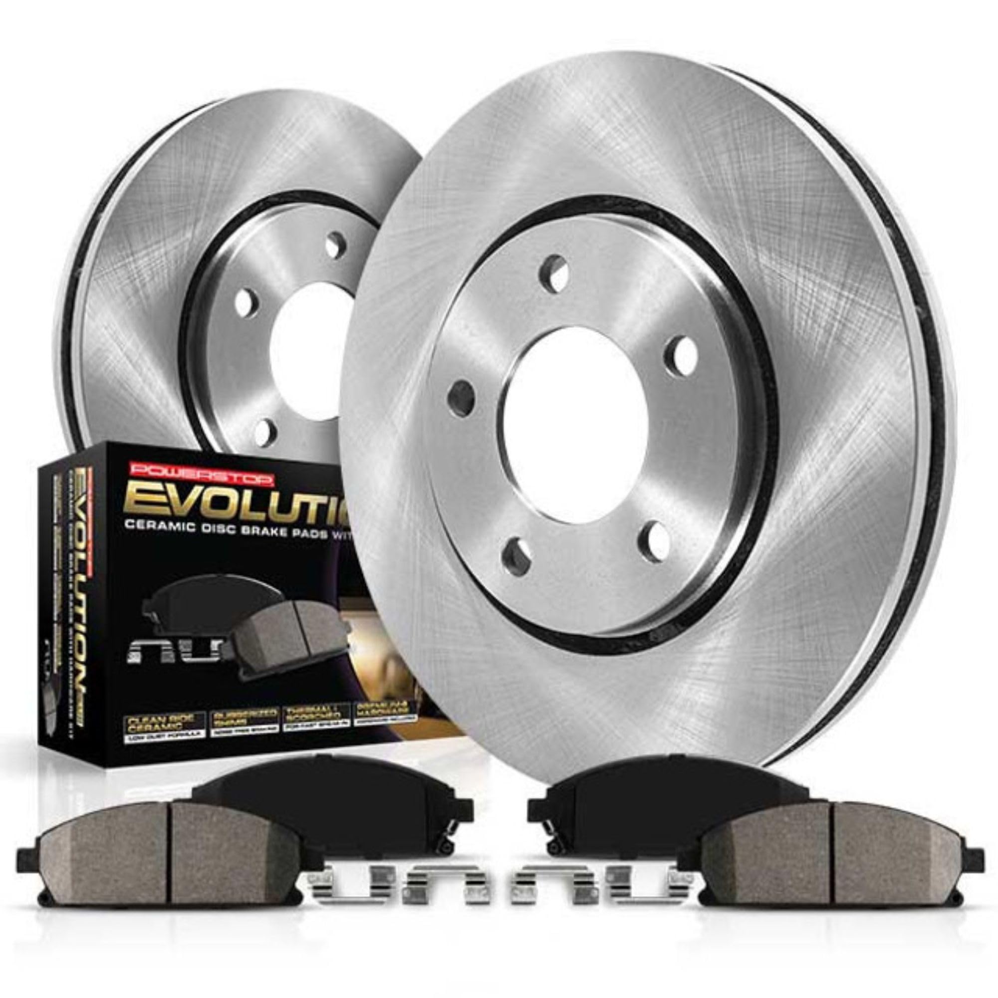 POWERSTOP KOE2172 Autospecialty Rear Replacement Brake Kit OE Brake Rotors and Ceramic Brake Pads For 2007-2009 Aspen | 2004-200