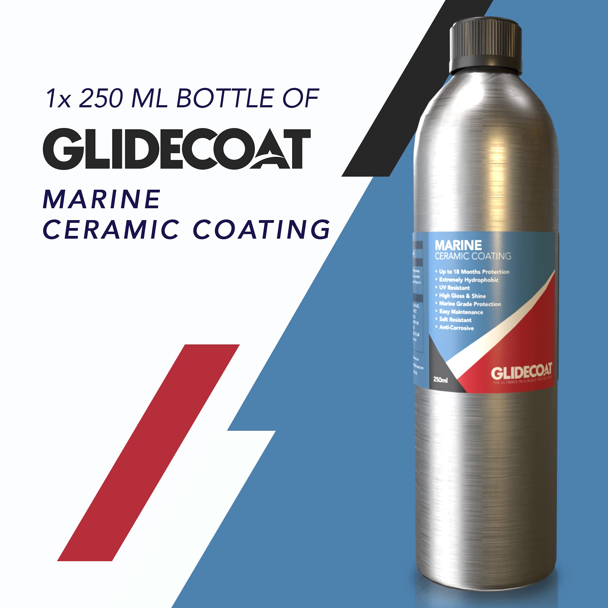 Glidecoat Marine Ceramic Coating (250ml)-Nano Ceramic Coating for Boats, Cars-Better Than Car Wax Polish and More Durable than R