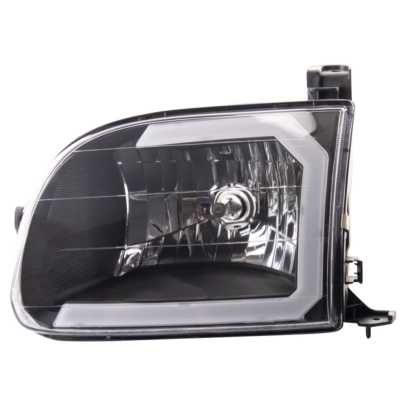 Trq Headlight Assembly Set Headlights Driver & Passenger Side Halogen Compatible With 2000-2004 Toyota Tundra To2502129 To250312