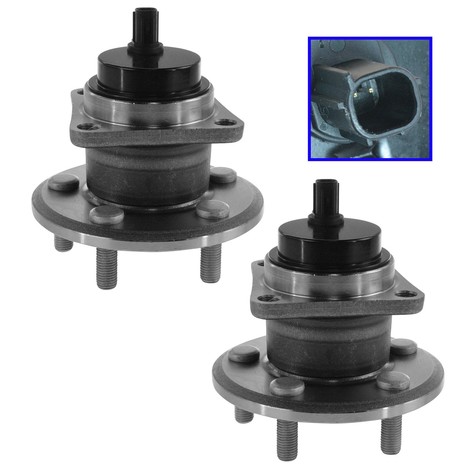 Trq Rear Wheel Hub Bearings Assembly Set Compatible With 2009-2010 Pontiac Vibe 2009-2018 Toyota Corolla 2009-2013 Matrix