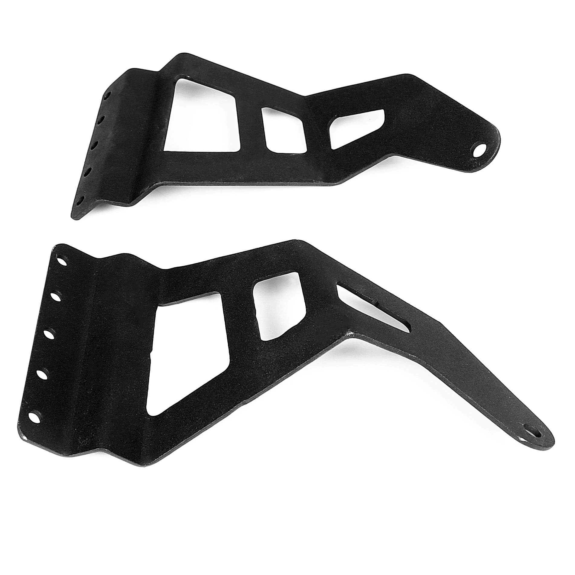 ECOTRIC 50' Straight/Curve Roof LED Light Brackets Compatible with 1997-2003 Ford F-150 Upper Windshield Roof Light Bar Mount Brackets Pair Black