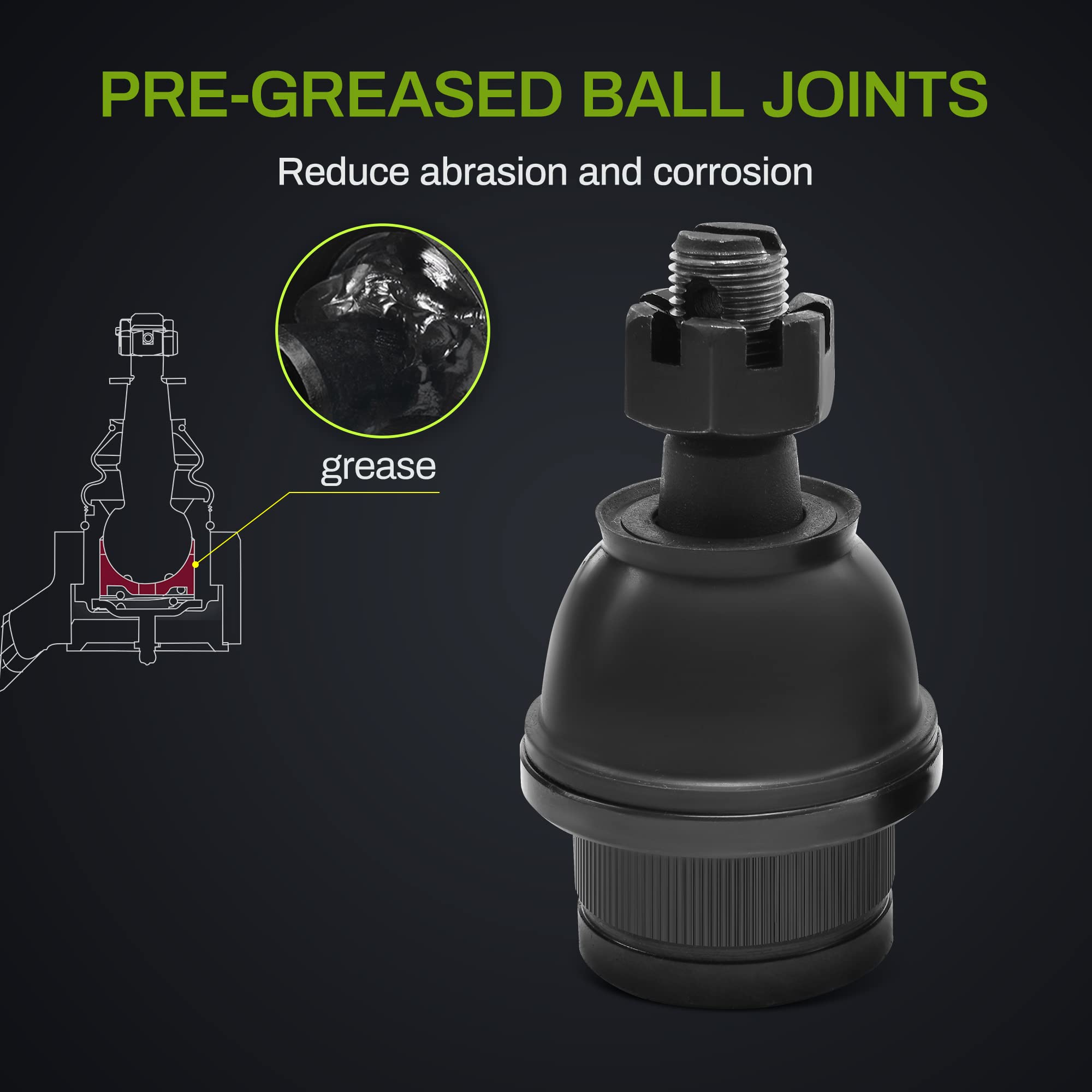 Autosaver88 Front Suspension Kit Compatible With 1997-2003 Ford F-150, 1997-2002 Expedition, 1997-1999 F-250, 1998-2002 Lincoln