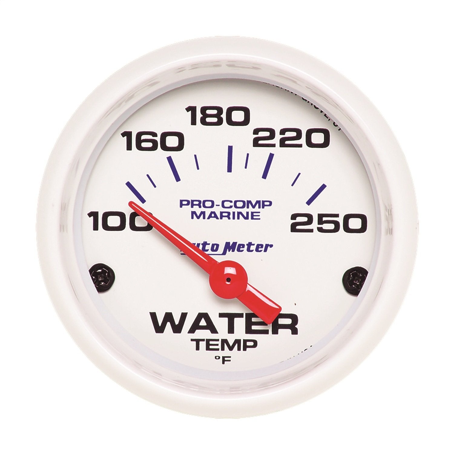 Autometer Gauge, Water Temp, 2 1/16'', 100-250F, Electric, Marine White (200762)